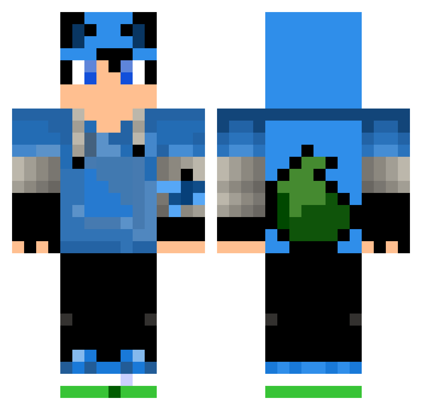 stubbi3 Minecraft skin, front and back view