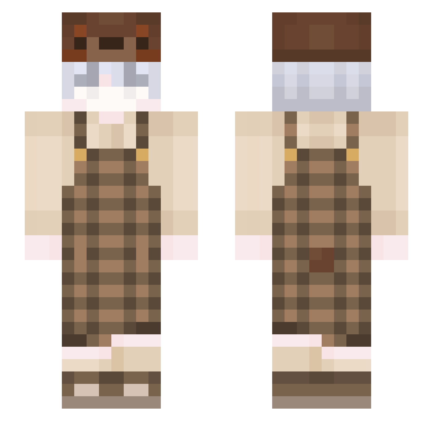 Linieee Minecraft skin, front and back view