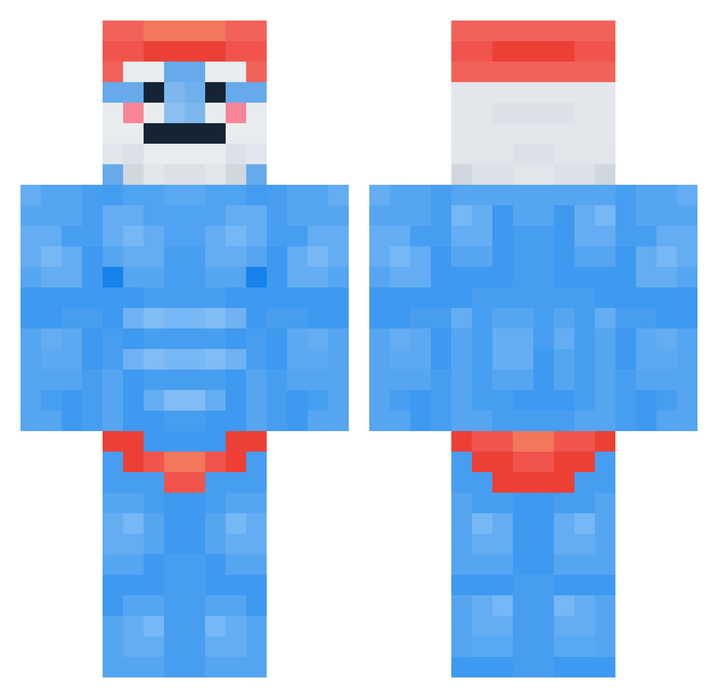 namhan Minecraft skin, front and back view