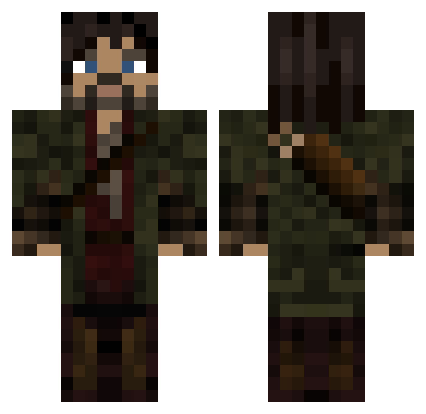 1Strider Minecraft skin, front and back view
