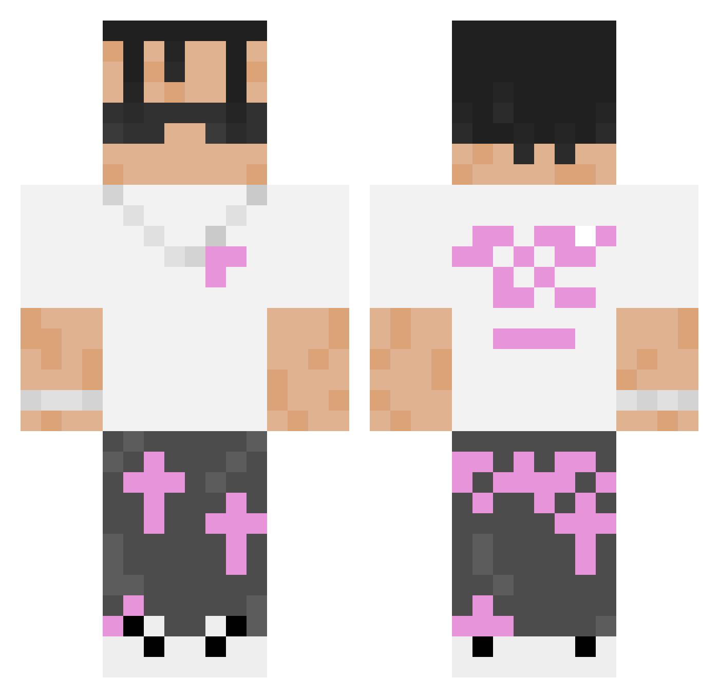Bray43 Minecraft skin, front and back view