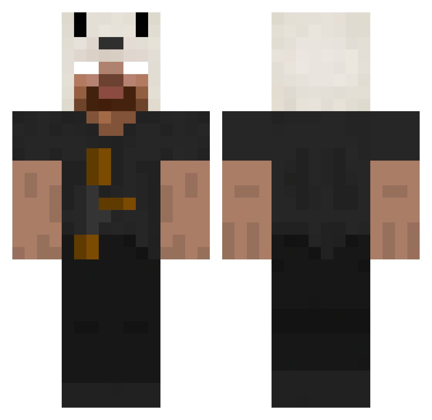 osma Minecraft skin, front and back view
