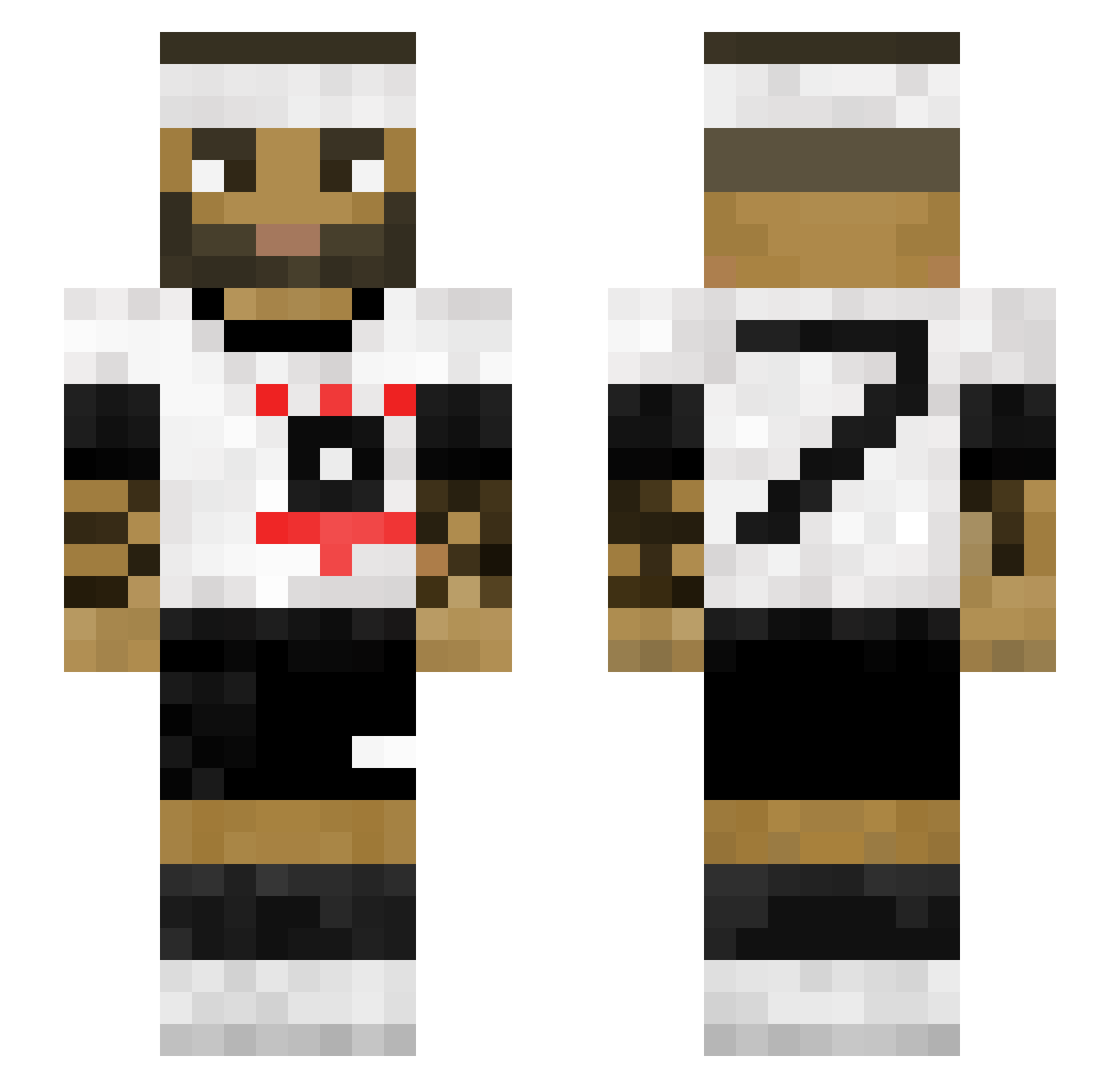 MemphisThePie Minecraft skin, front and back view