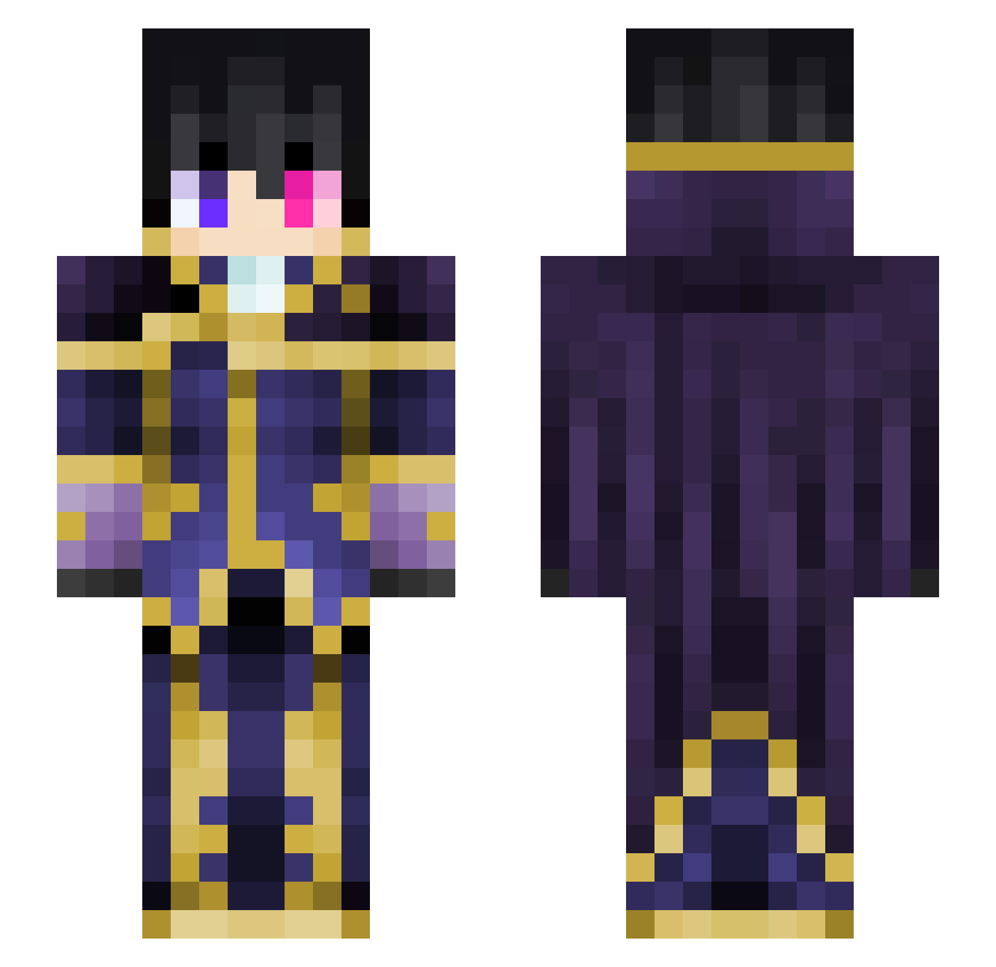 LungeMC Minecraft skin, front and back view