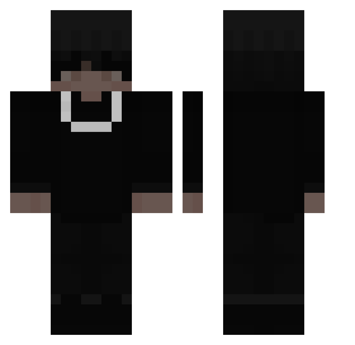 tunapizza Minecraft skin, front and back view