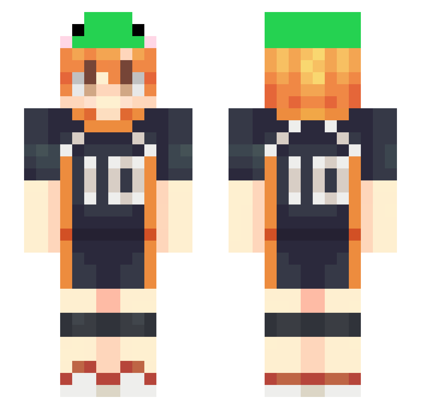 JiachiMiachi Minecraft skin, front and back view