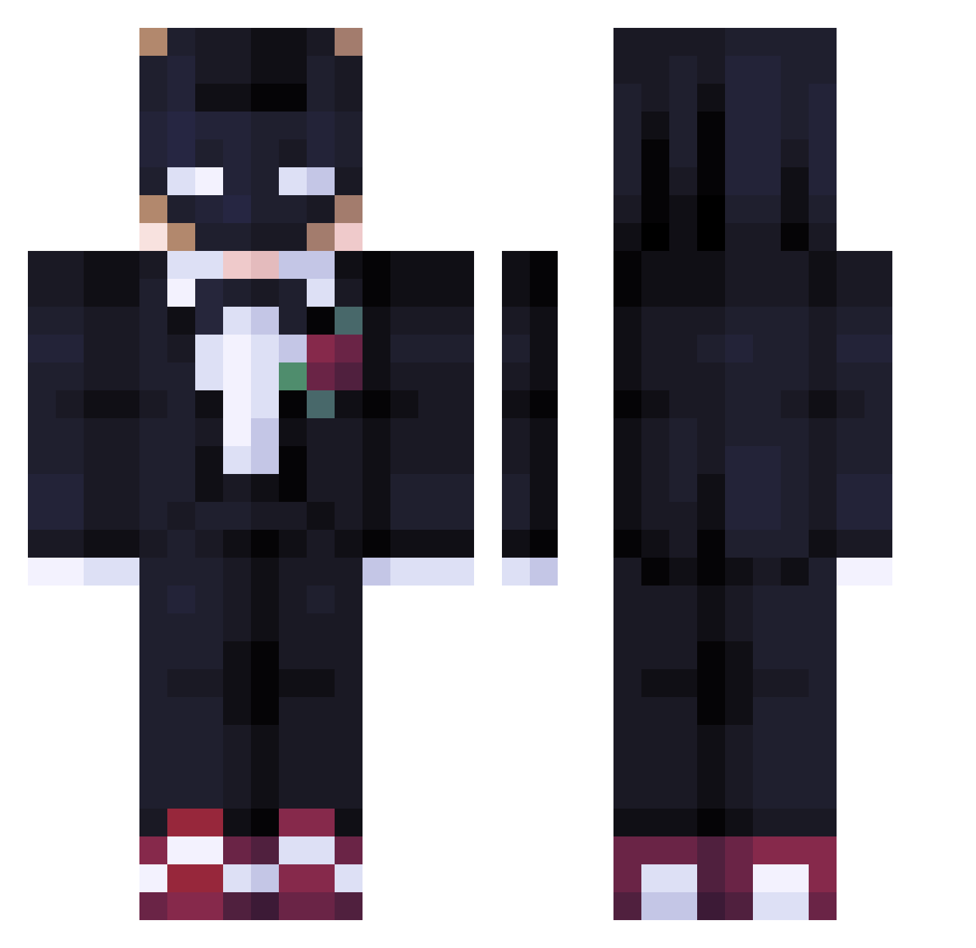 samukaGamer_ Minecraft skin, front and back view