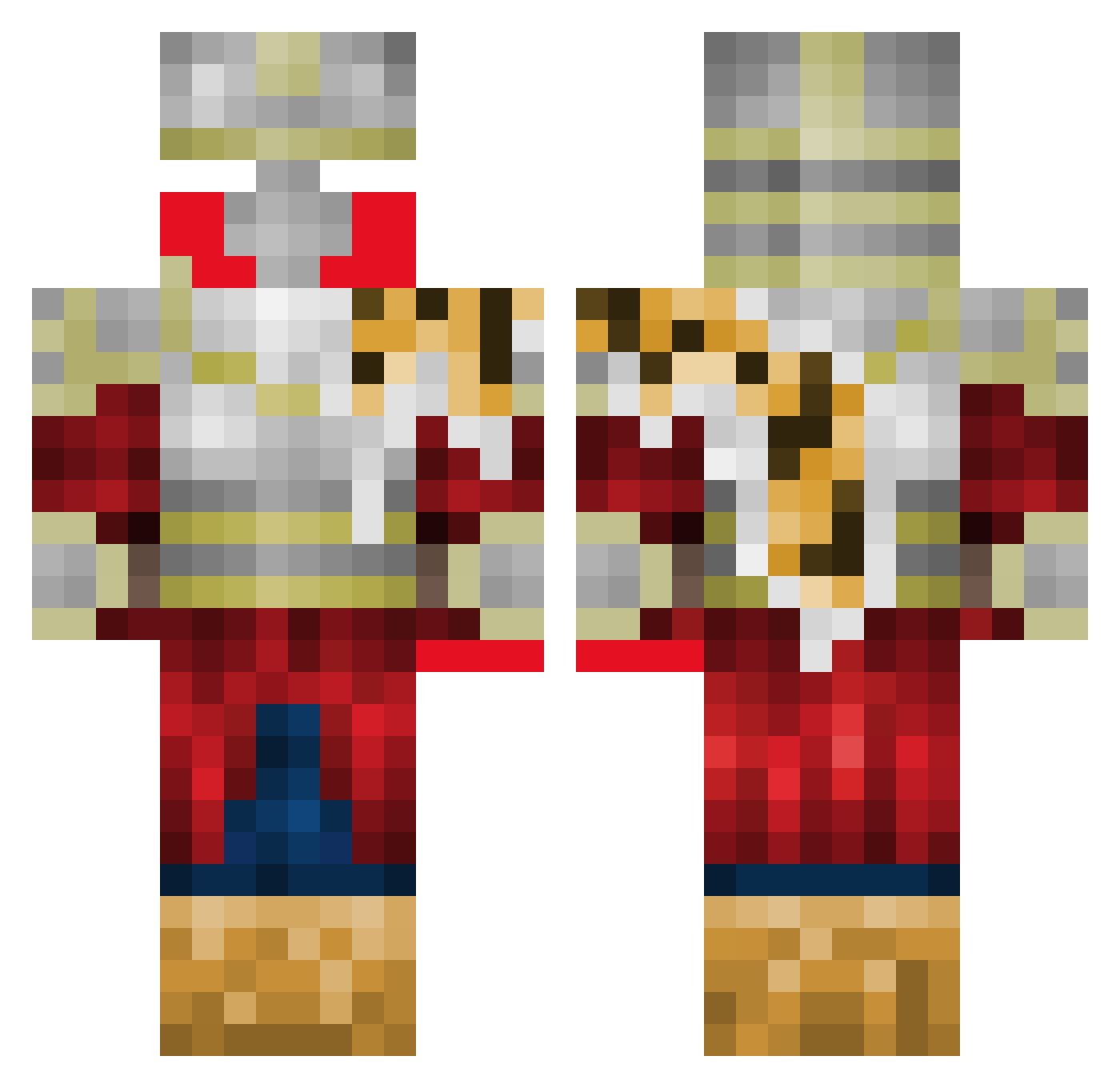 Ezwayse Minecraft skin, front and back view