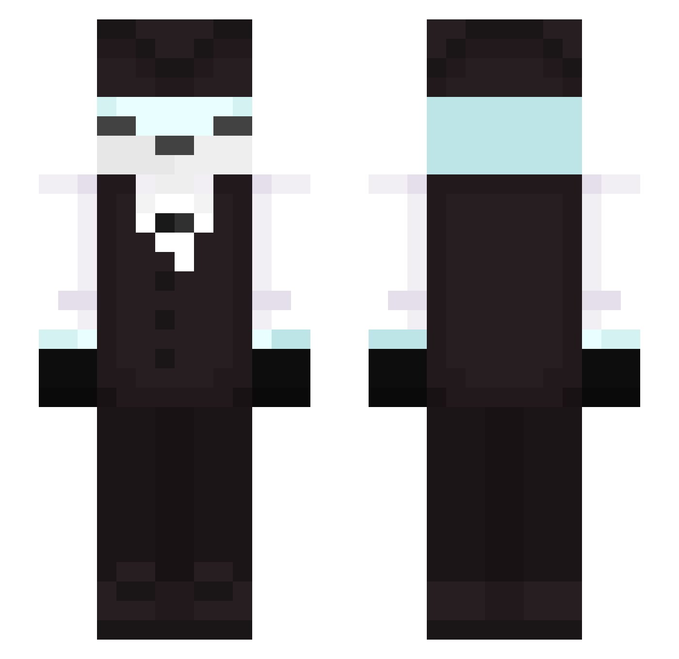 Lys_24 Minecraft skin, front and back view