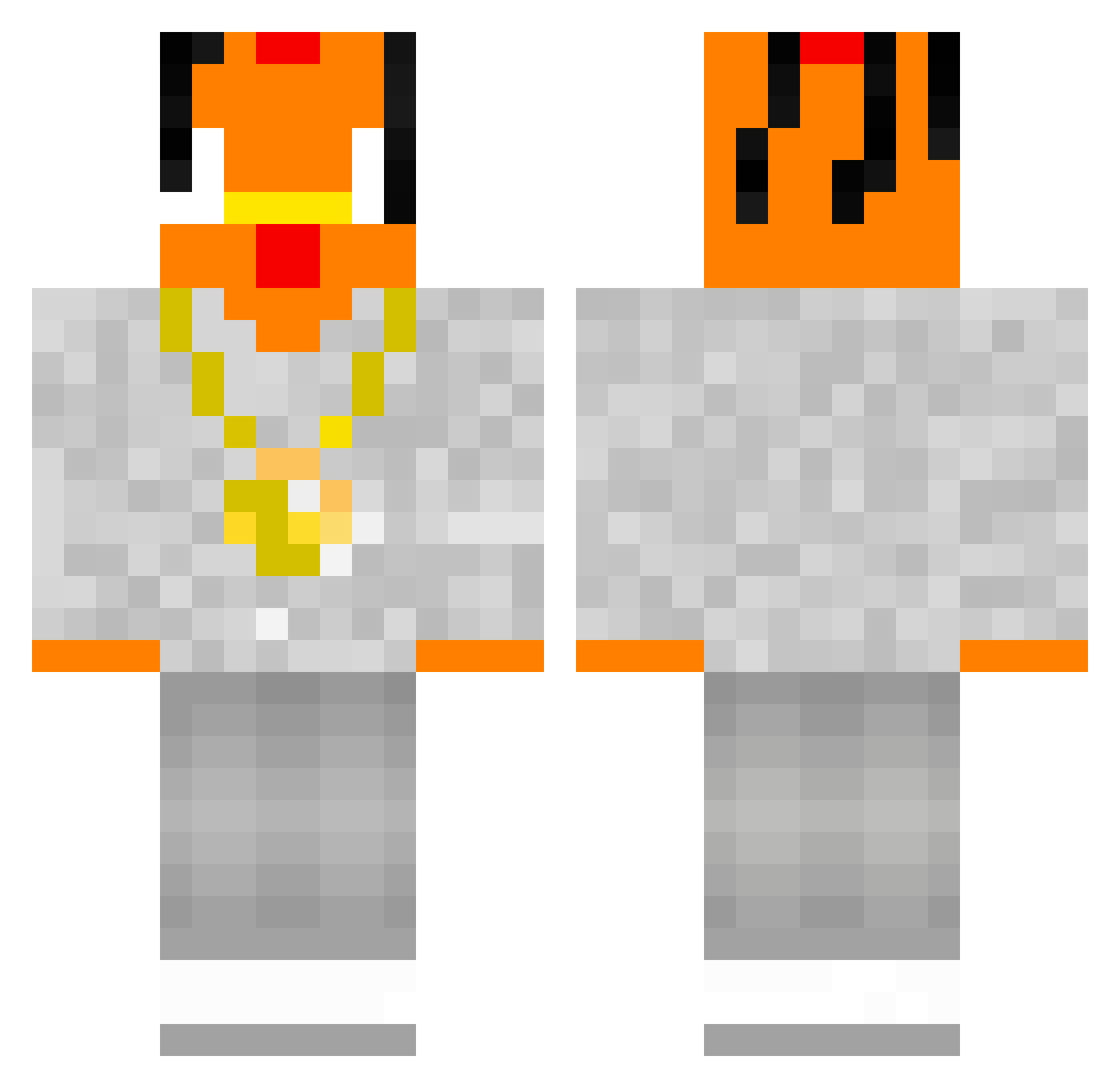 txtFRAJOLA Minecraft skin, front and back view
