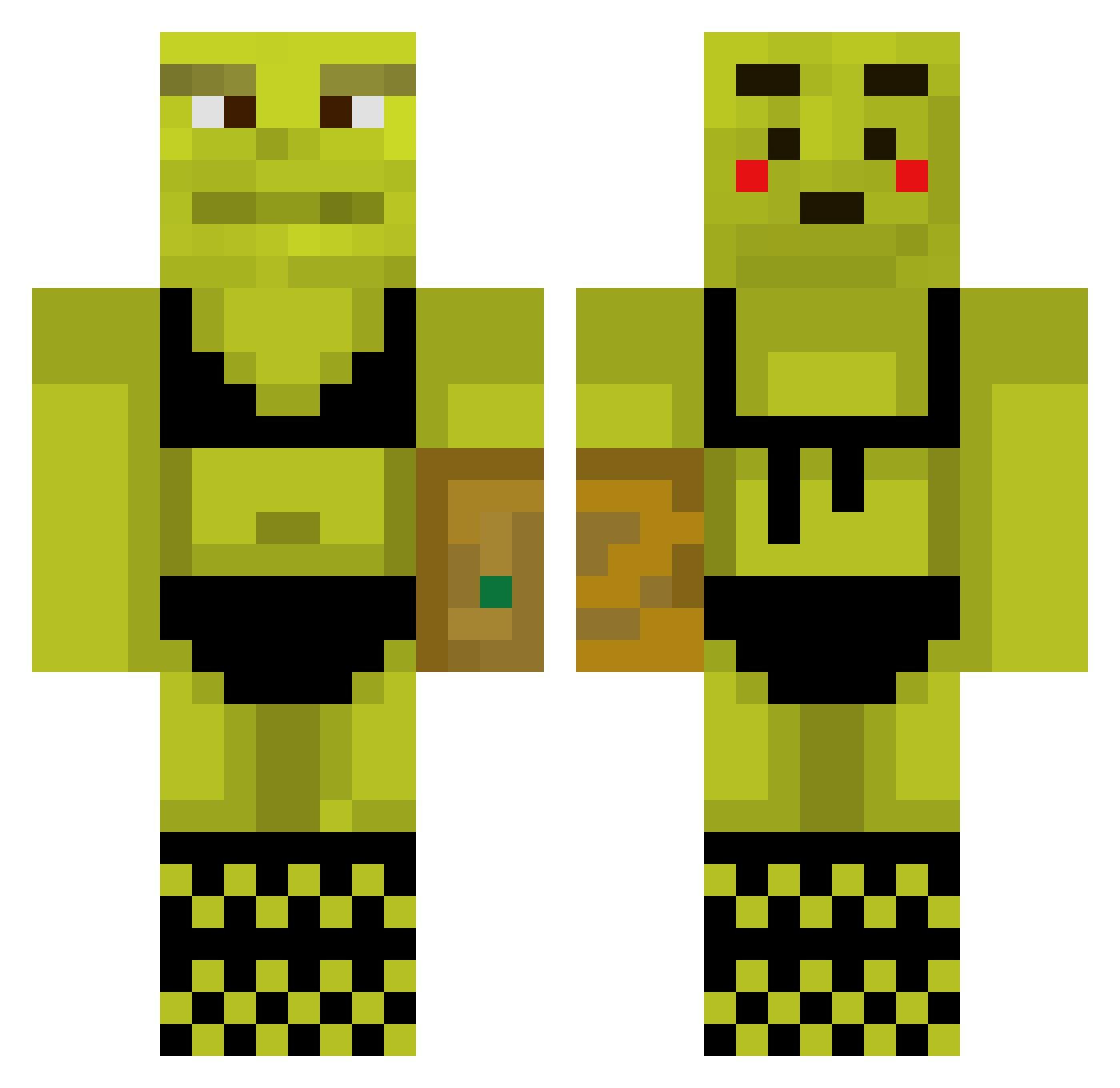 thvrsus Minecraft skin, front and back view