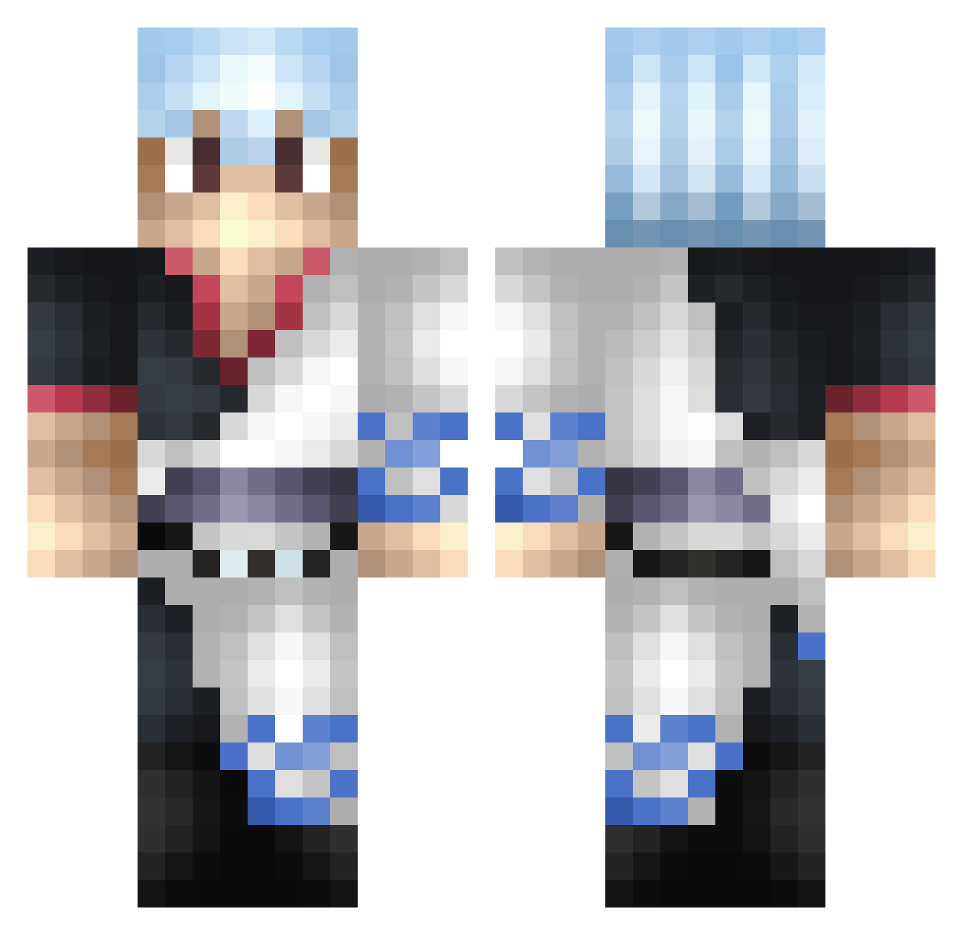 sammakki401 Minecraft skin, front and back view