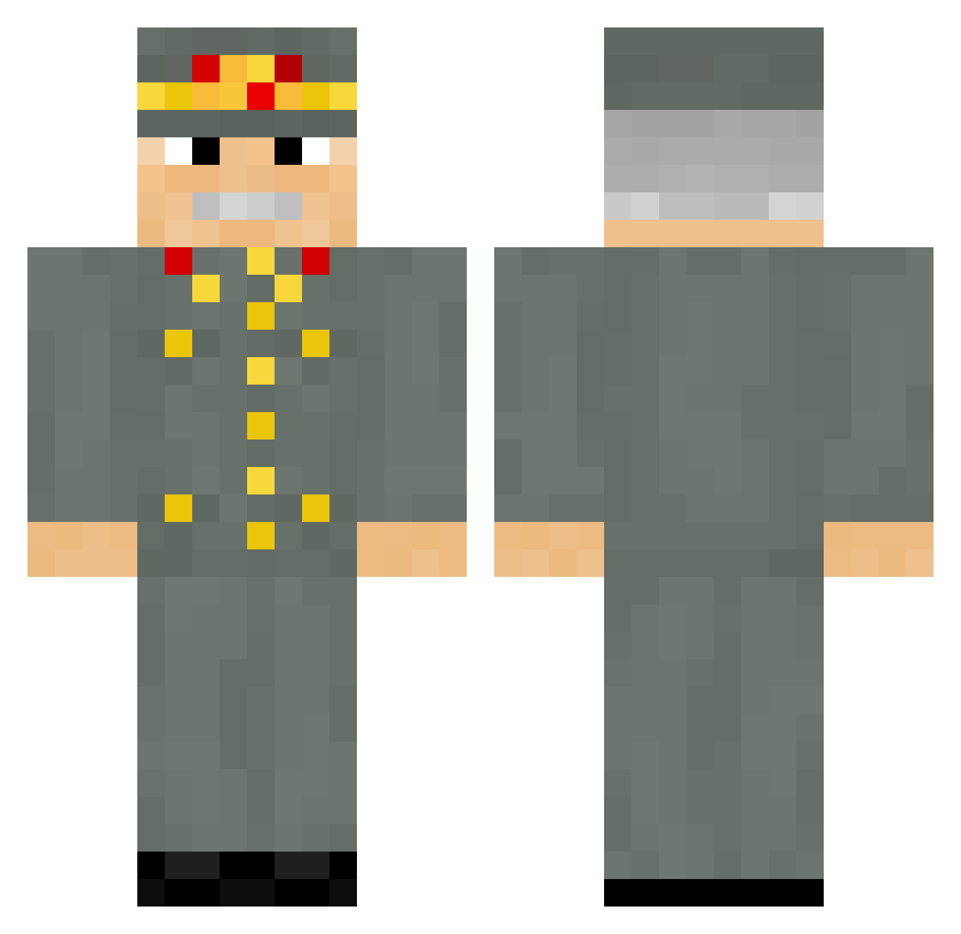 rvzzian_ Minecraft skin, front and back view