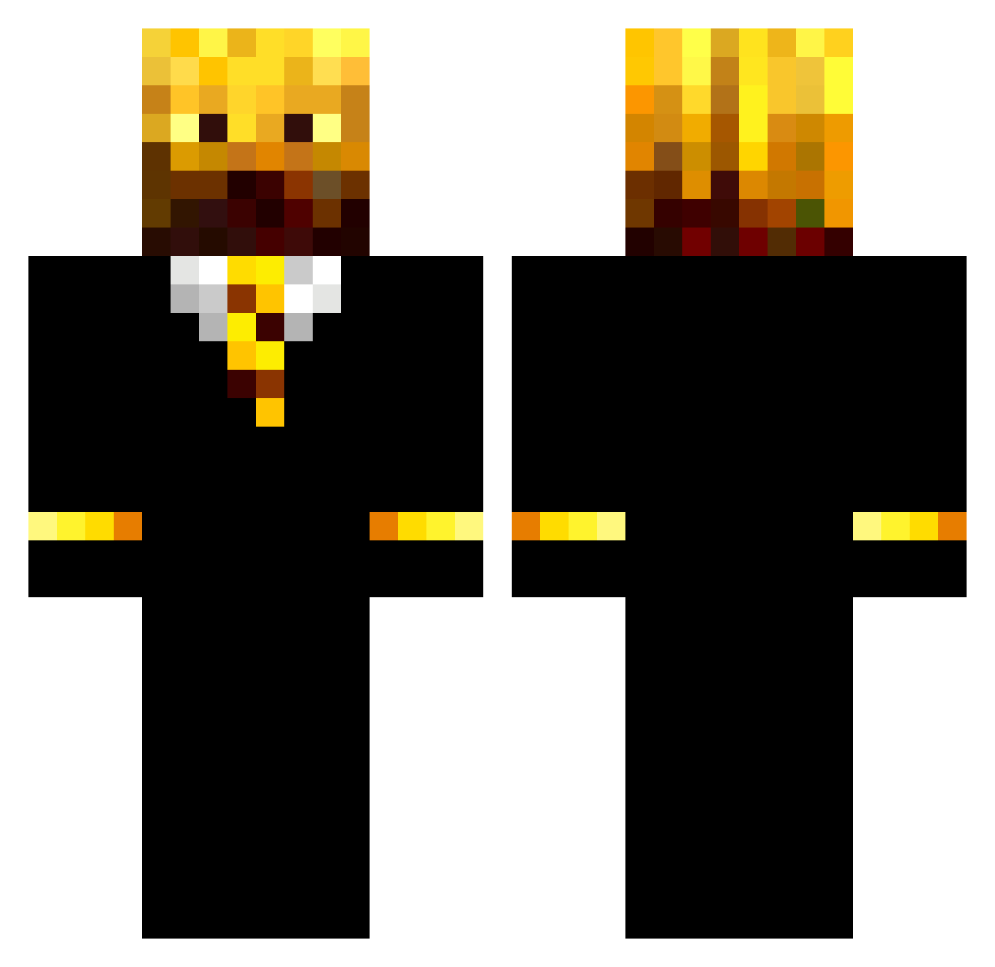 Dragonpai Minecraft skin, front and back view