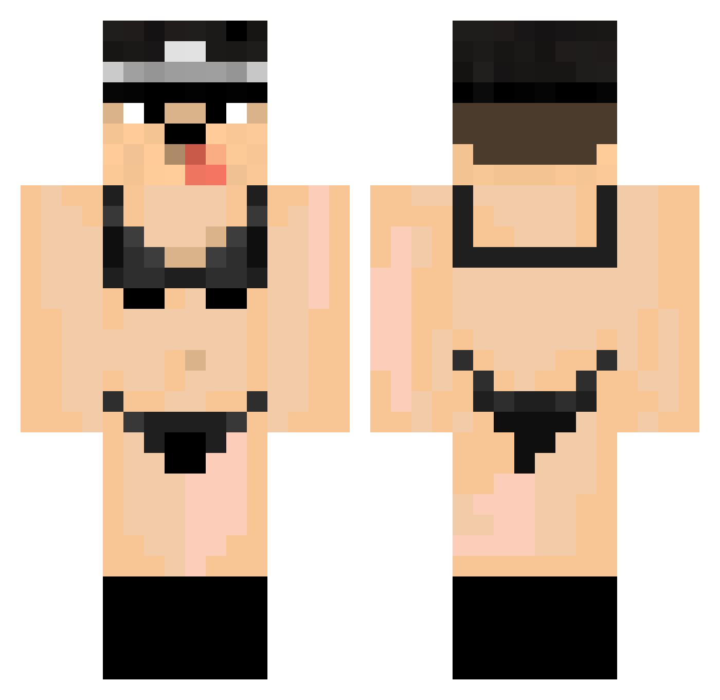 Papathzu Minecraft skin, front and back view