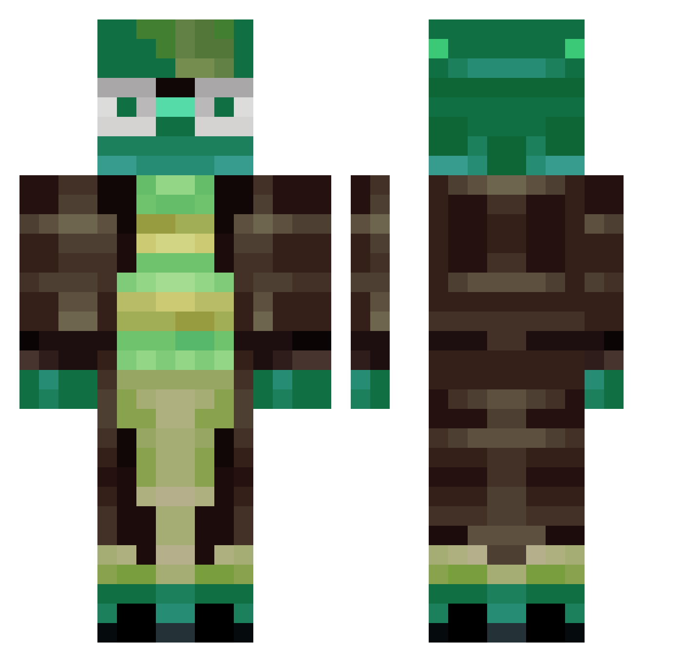 Robotny_ Minecraft skin, front and back view