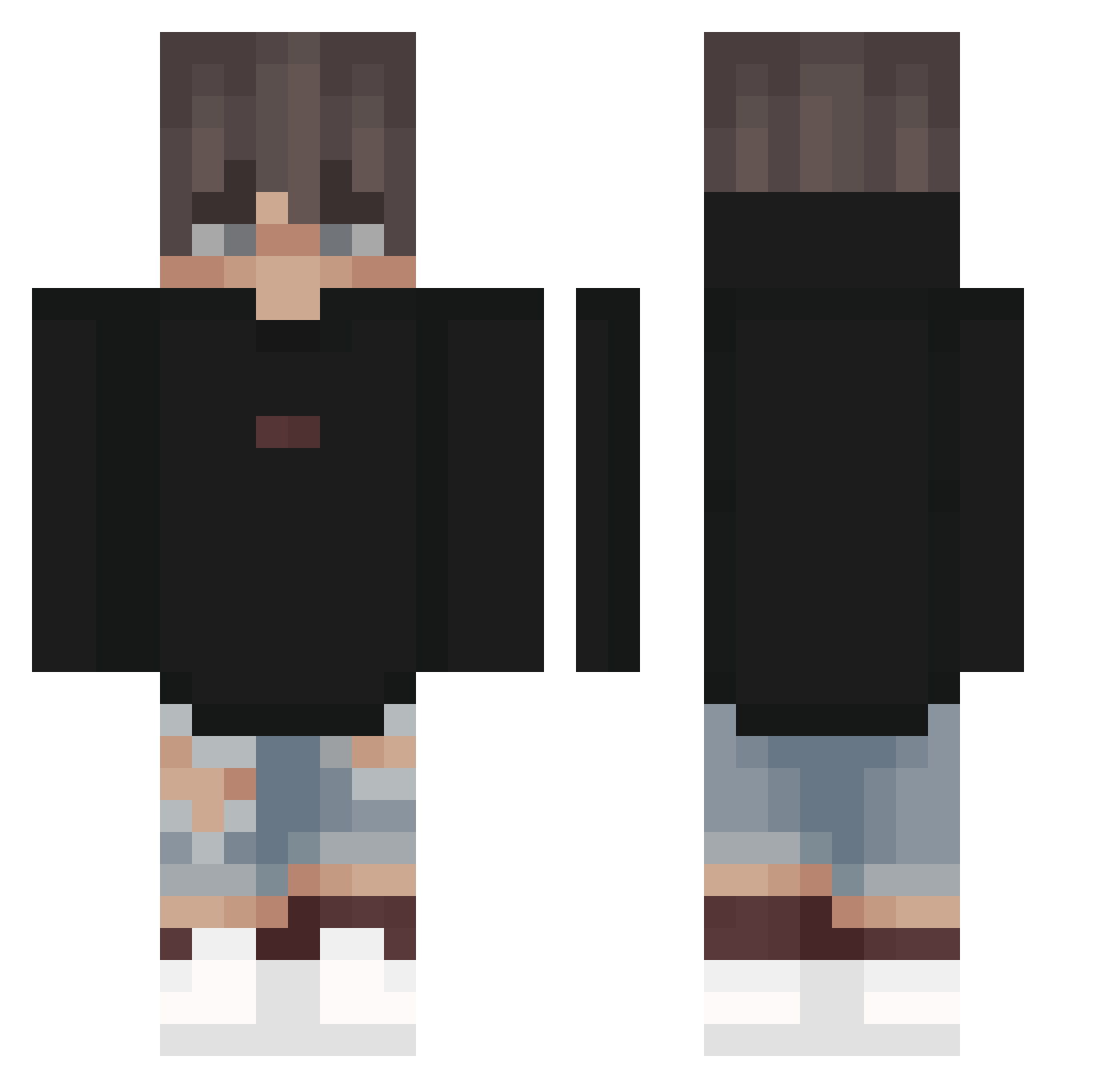 simoxxita Minecraft skin, front and back view