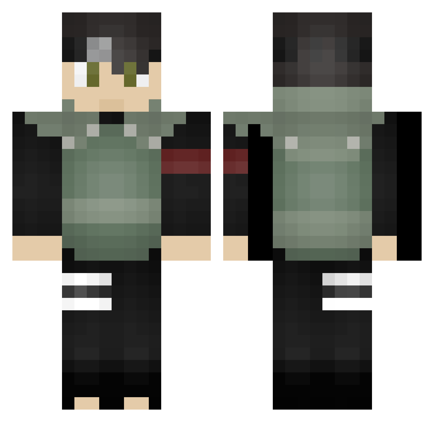 SkeezahzYT Minecraft skin, front and back view