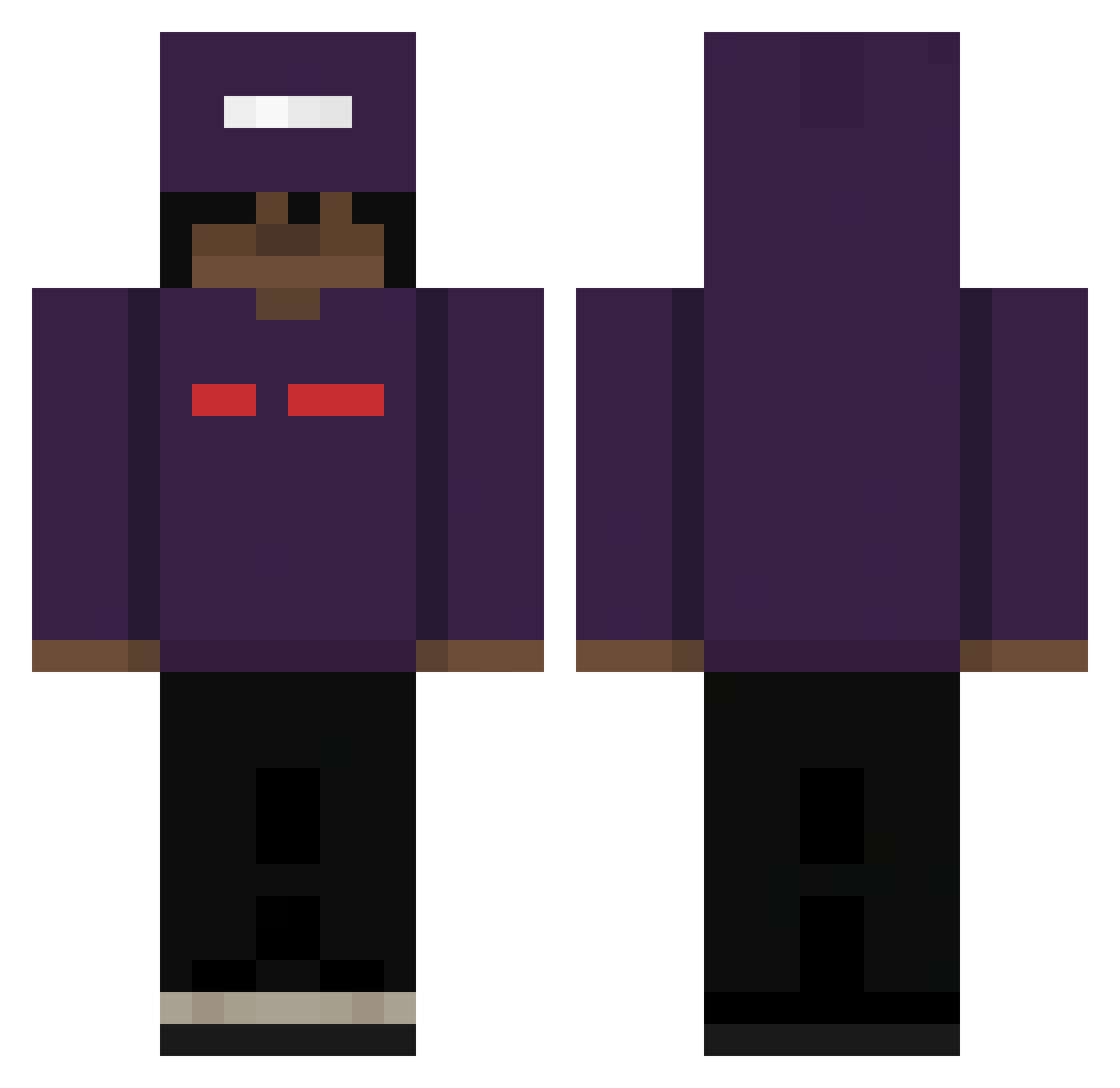 whzmp Minecraft skin, front and back view