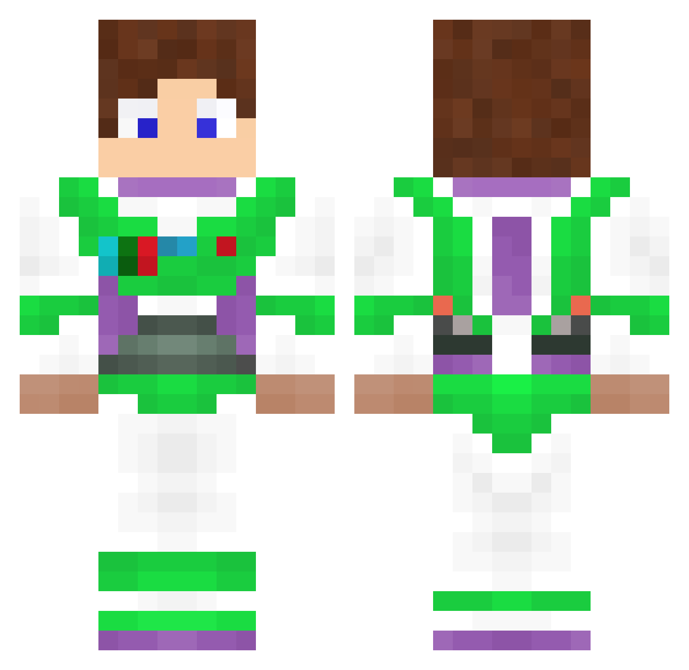 honzahrdina Minecraft skin, front and back view