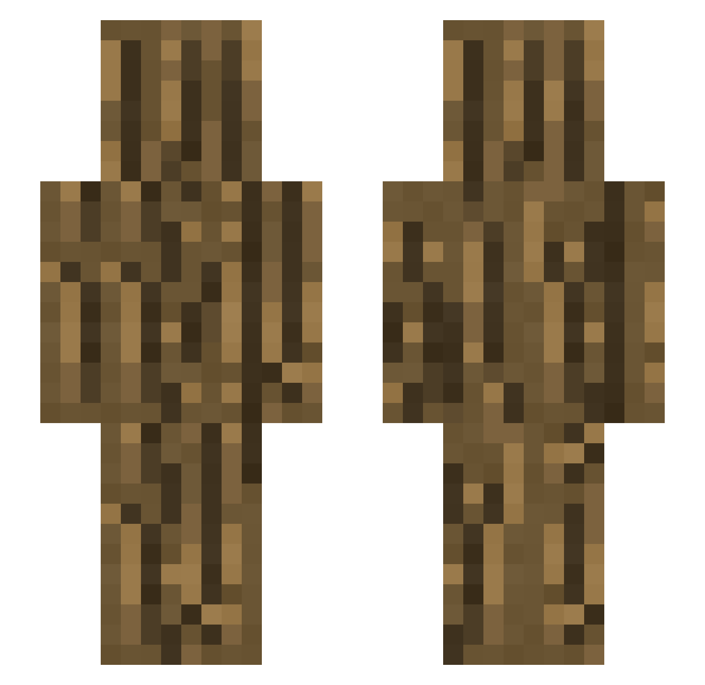 E__RASER Minecraft skin, front and back view