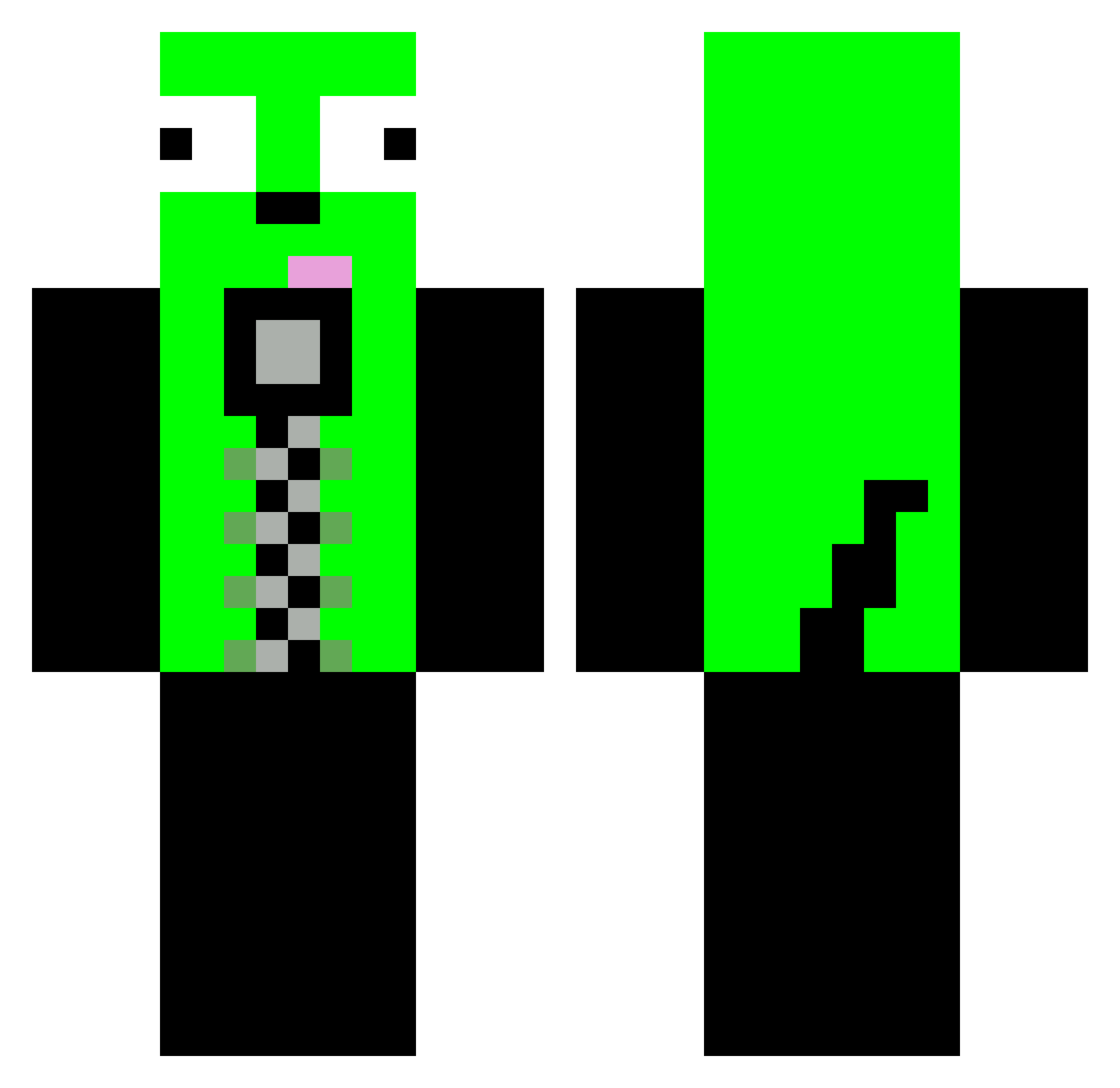 scr Minecraft skin, front and back view