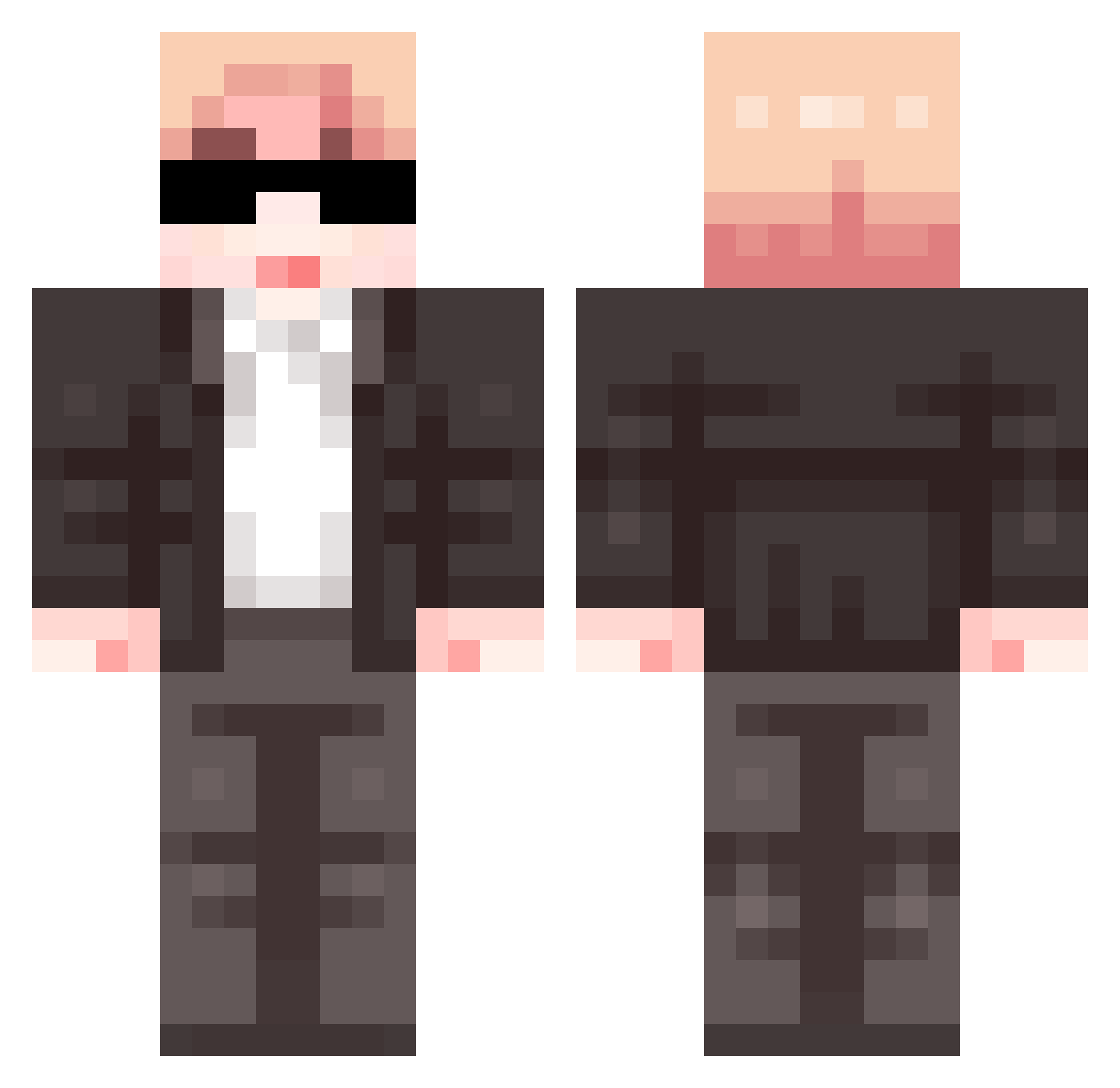 1000_wons Minecraft skin, front and back view