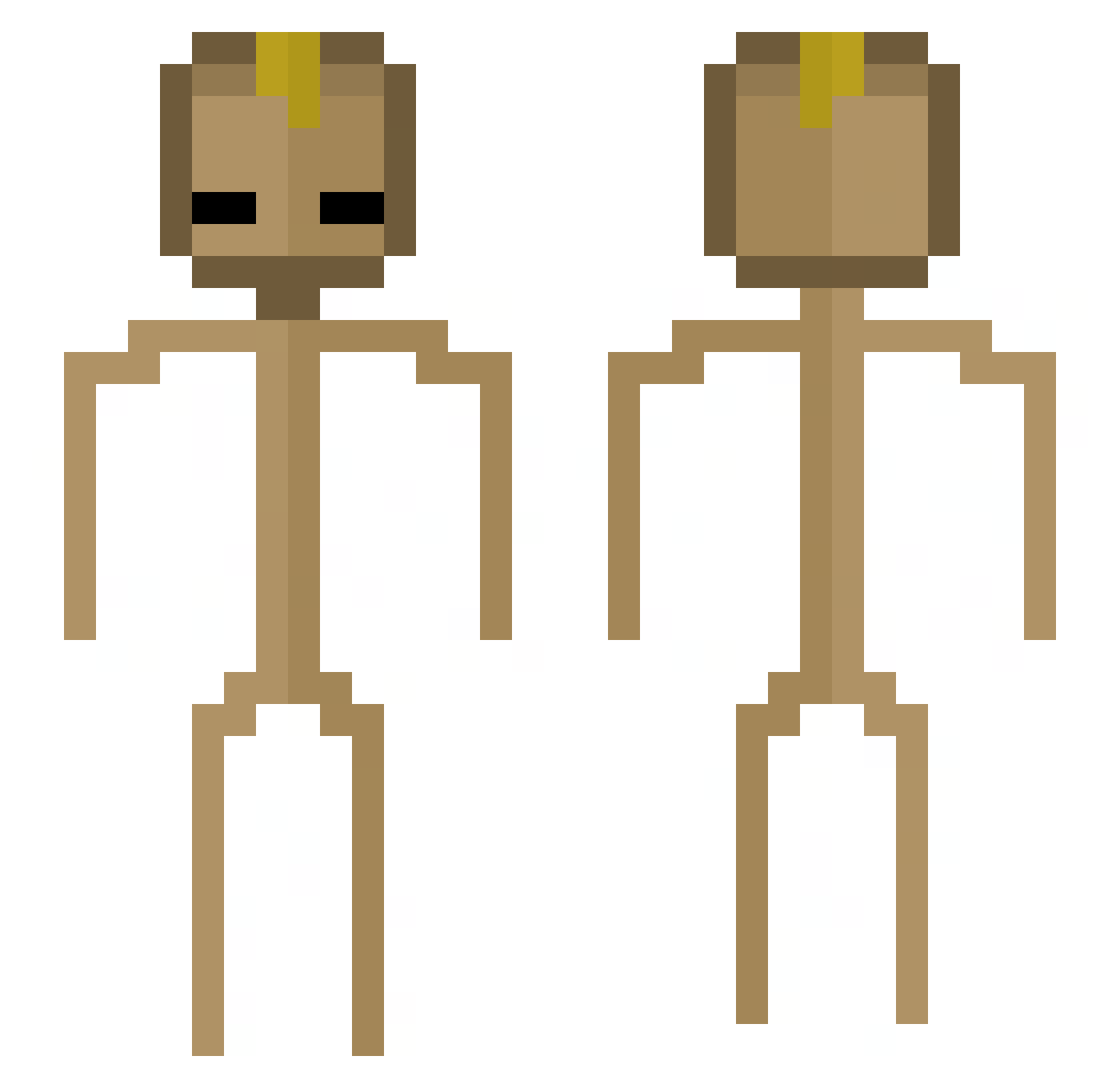 Mokago_ Minecraft skin, front and back view