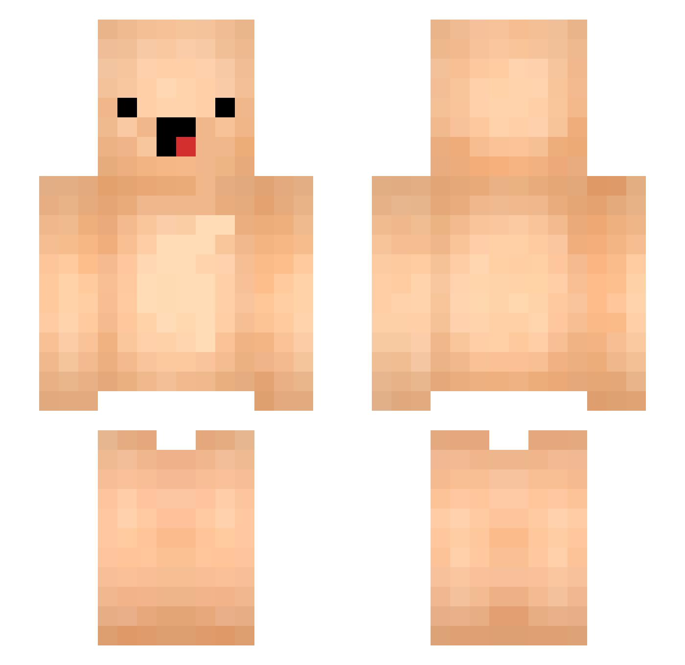 PeeePee_PooPoo Minecraft skin, front and back view