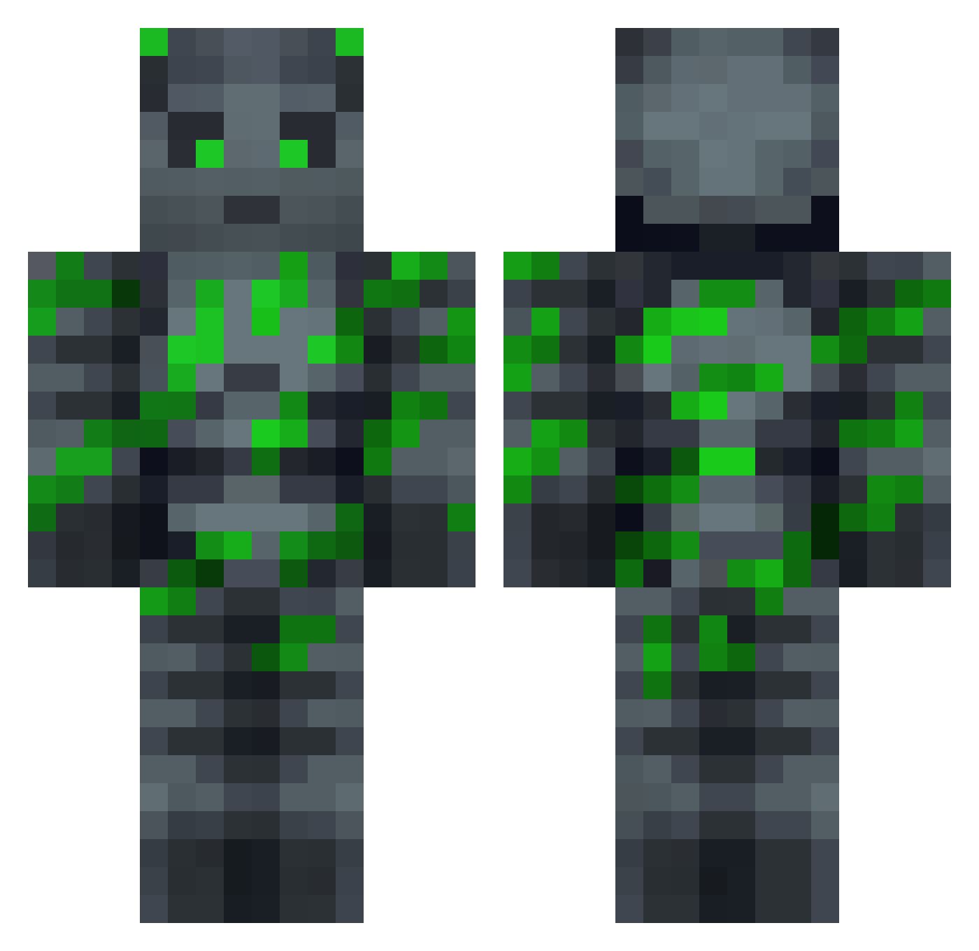 Scarry_Kappa Minecraft skin, front and back view