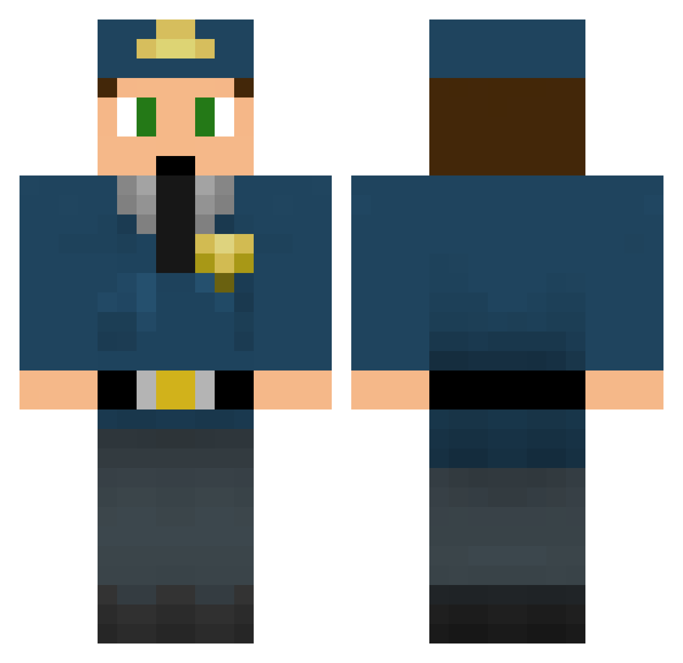 RealJonny Minecraft skin, front and back view