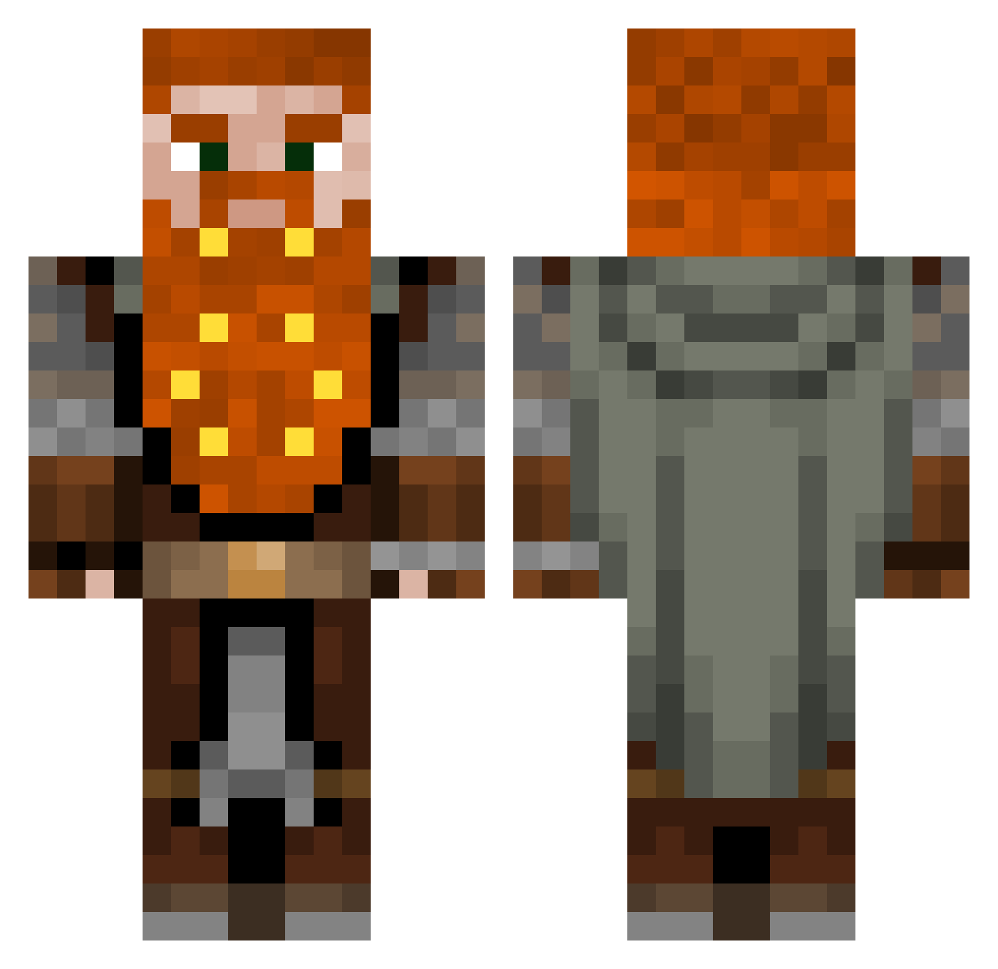 TitanH2321 Minecraft skin, front and back view