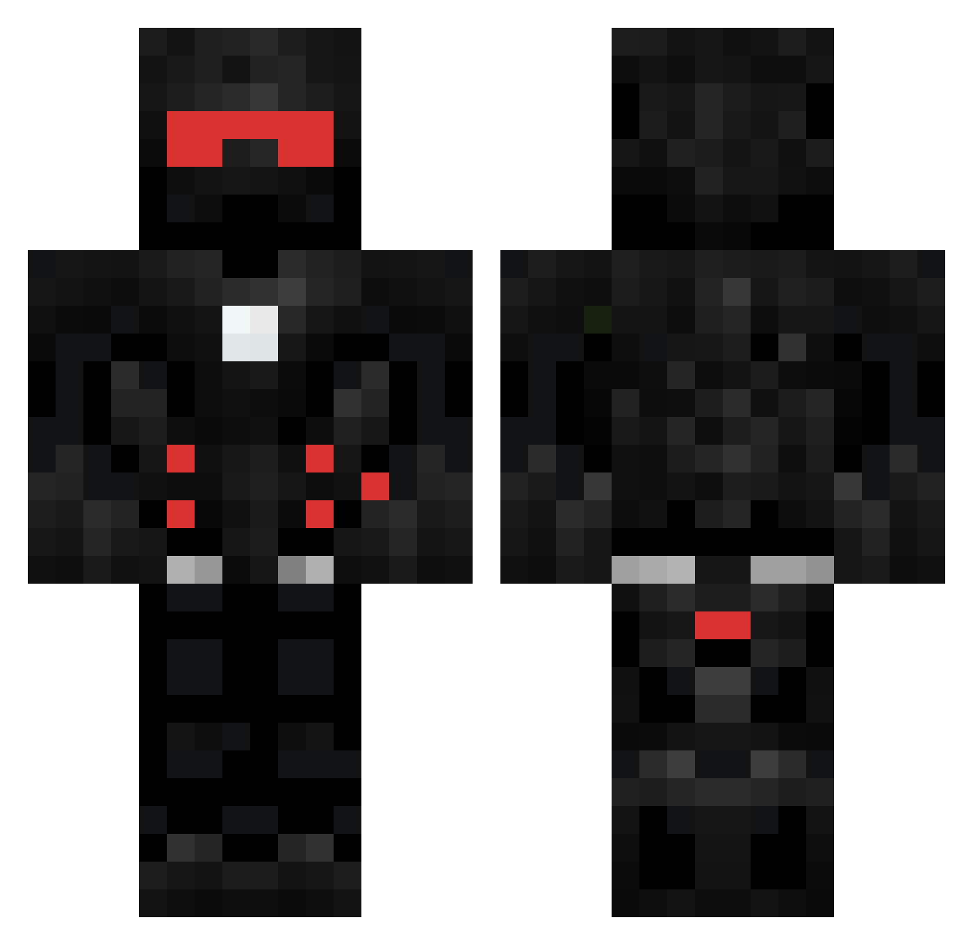 UrMySlave Minecraft skin, front and back view