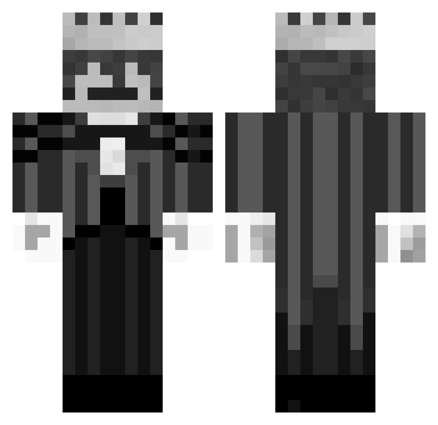 Wekend Minecraft skin, front and back view