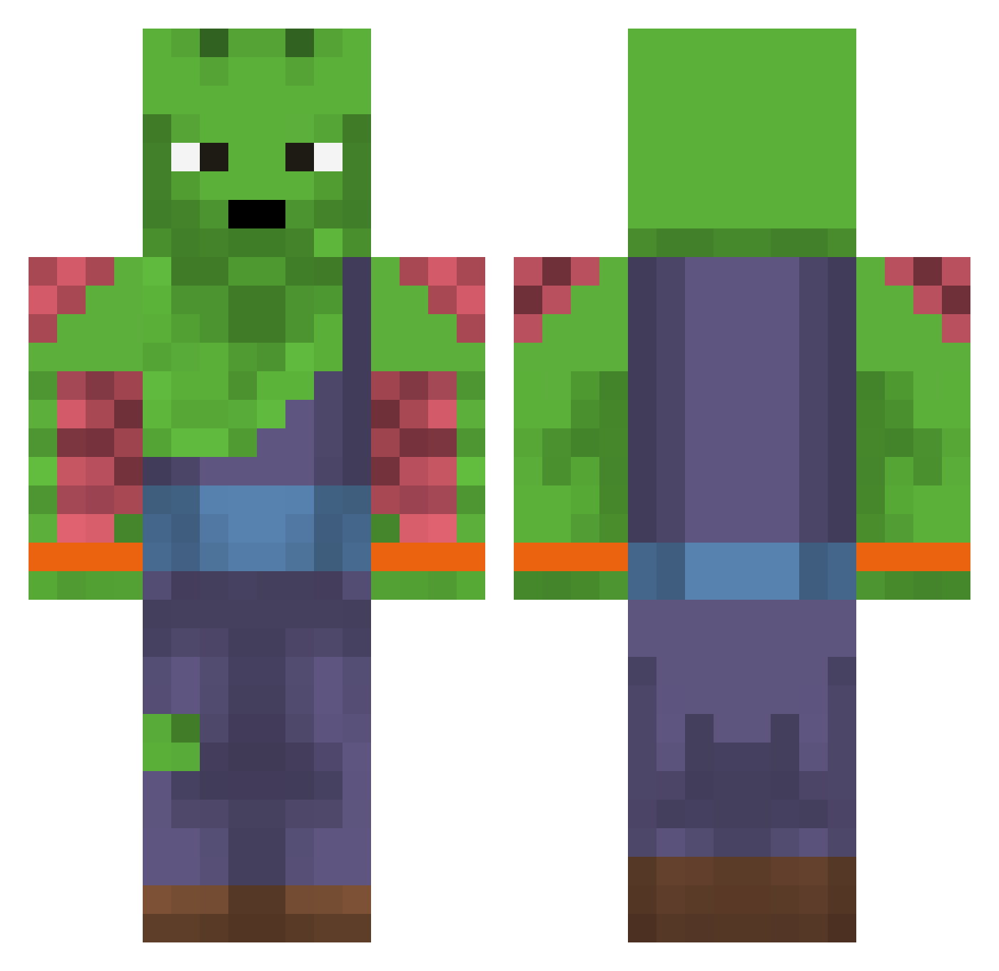_xMaxman_ Minecraft skin, front and back view