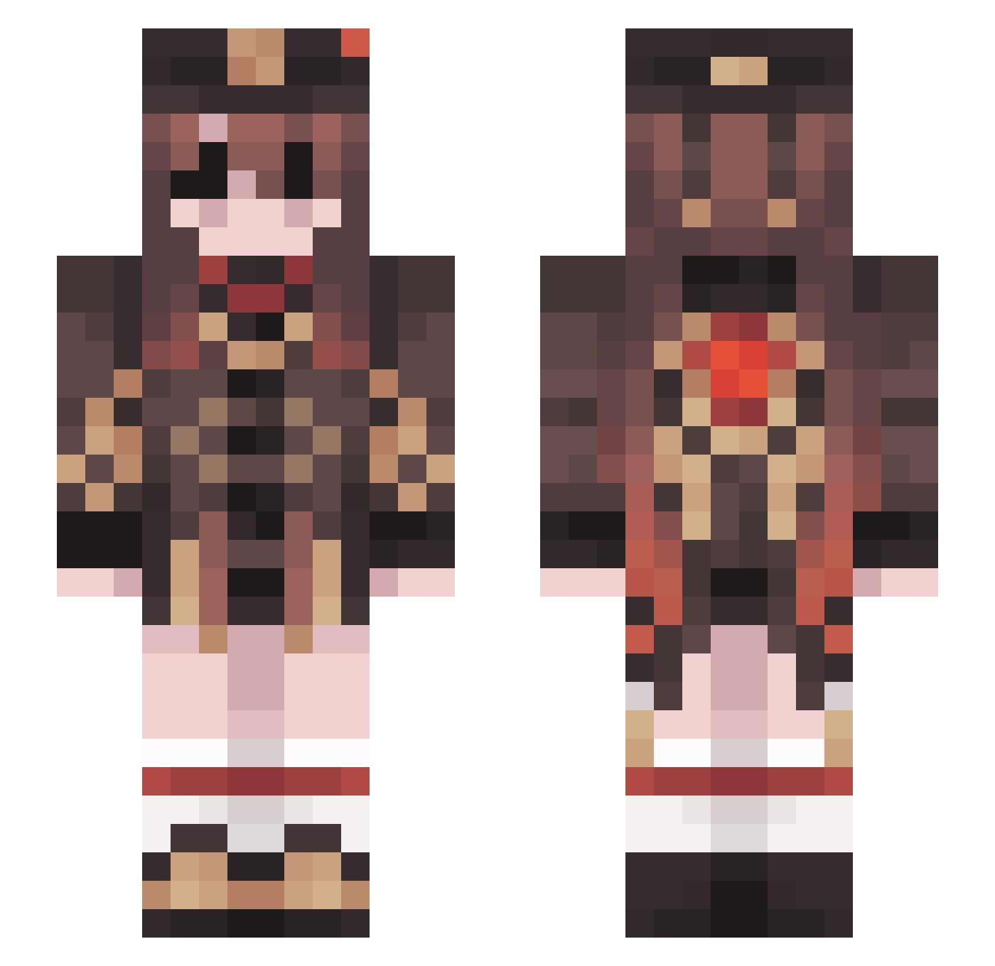 Father_yu Minecraft skin, front and back view