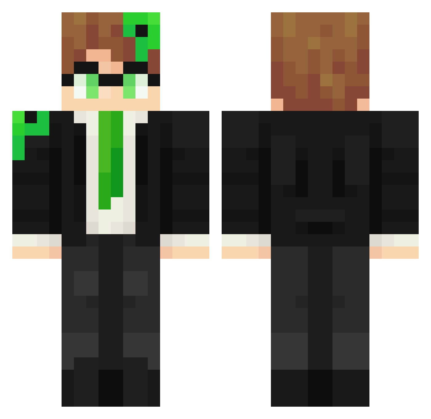 _Peggle Minecraft skin, front and back view