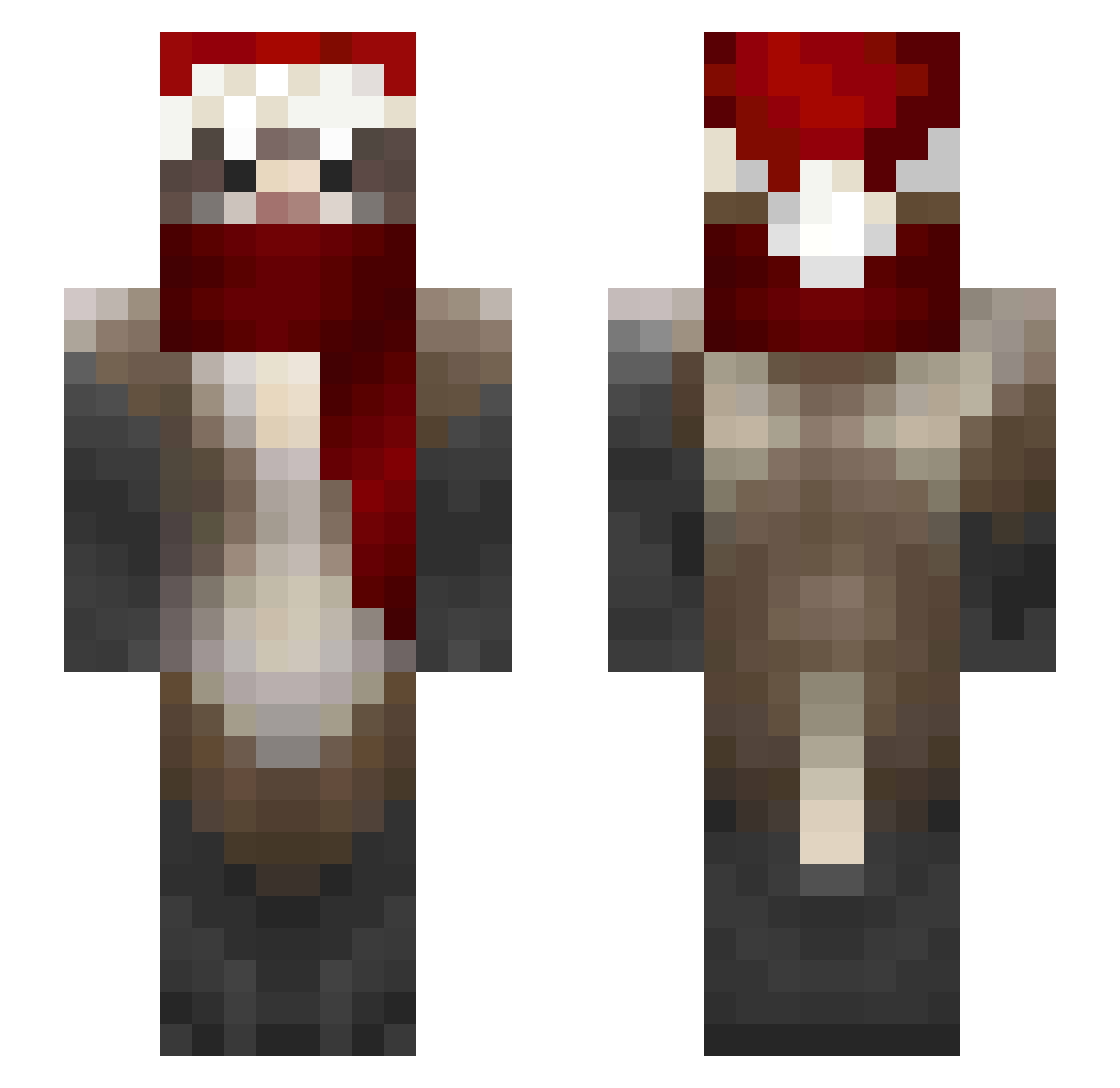 PrinzPinguin Minecraft skin, front and back view