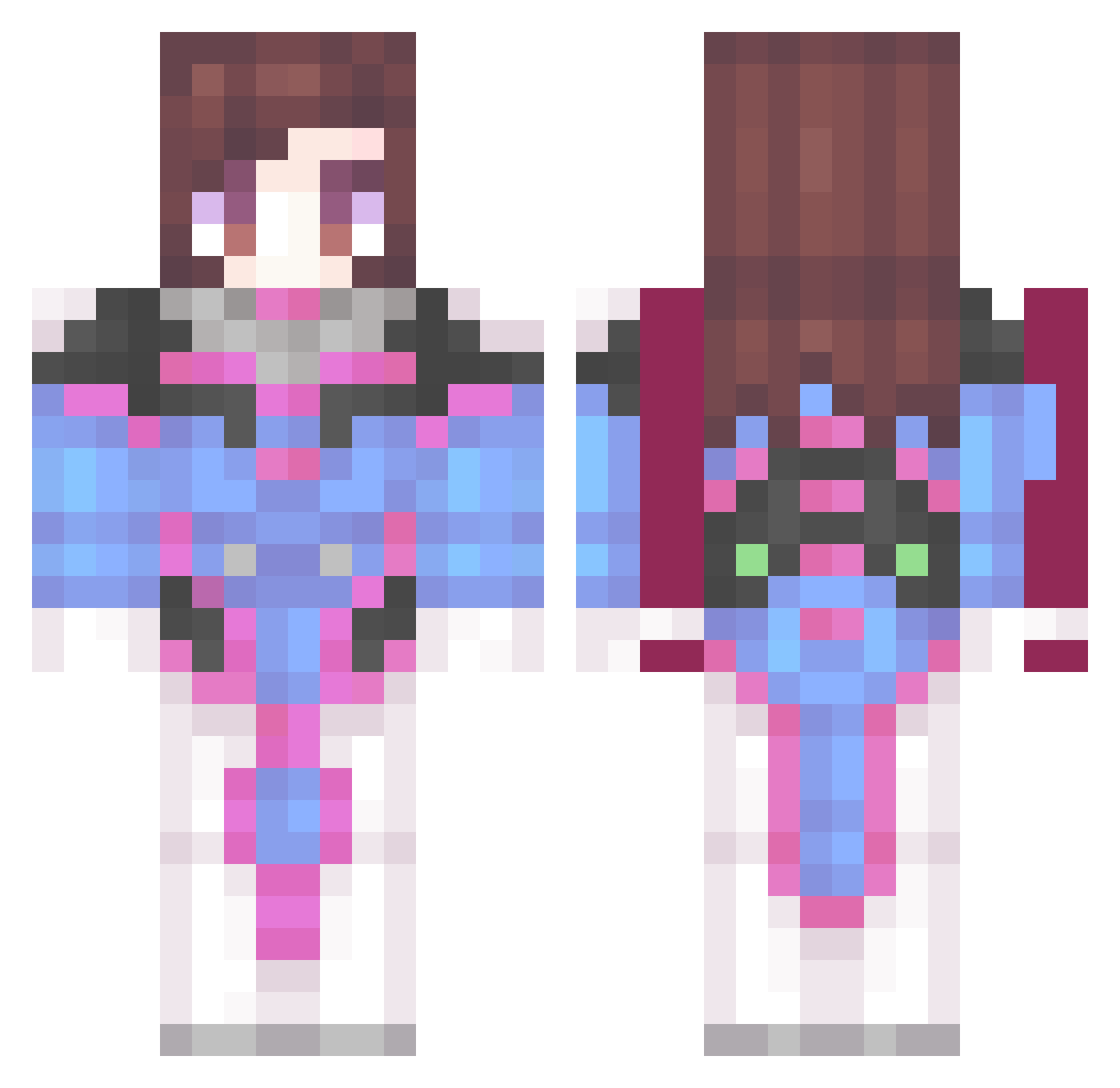 Libbie Minecraft skin, front and back view