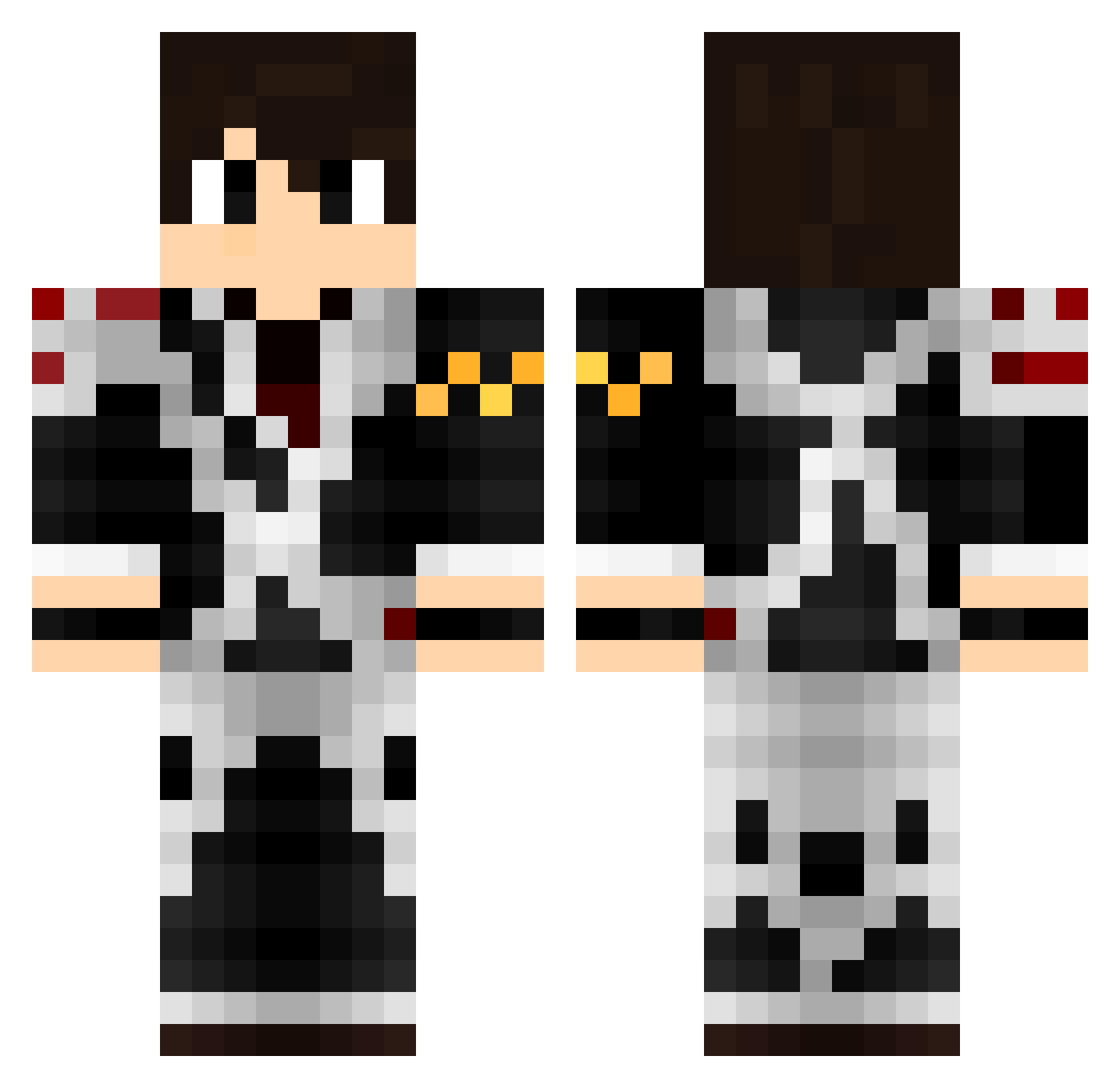 SonnyChii Minecraft skin, front and back view