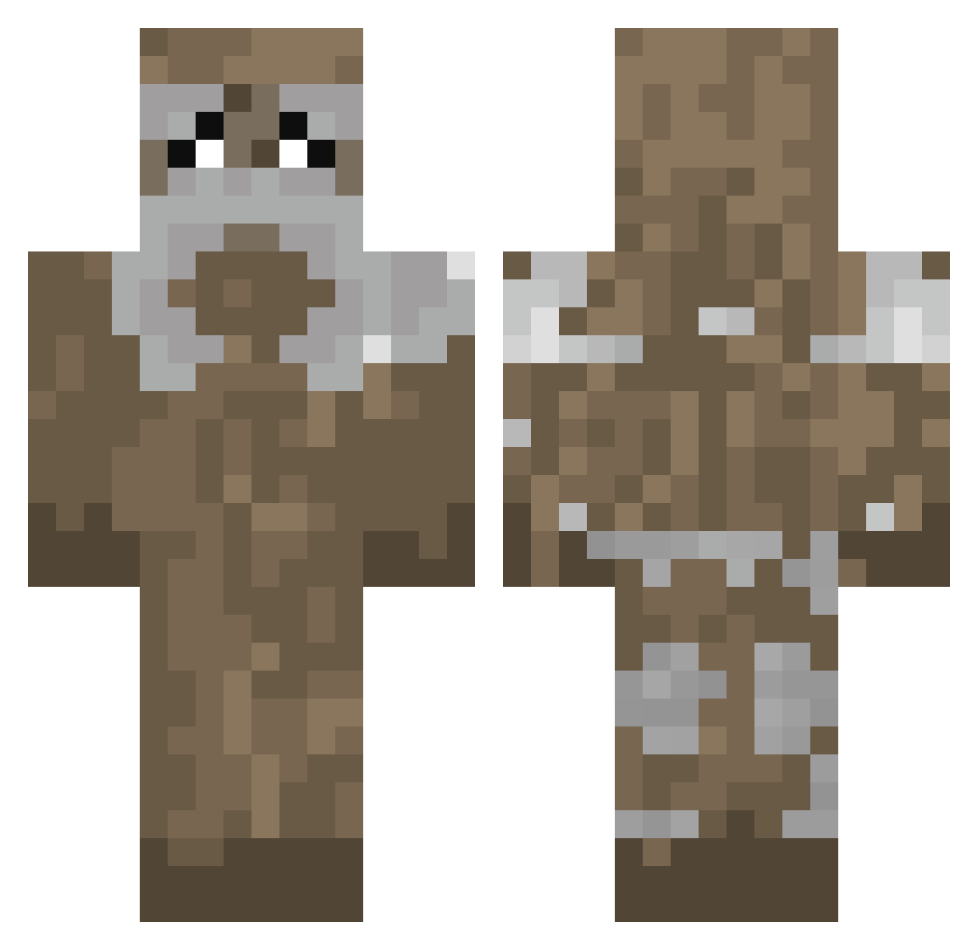 vartipo Minecraft skin, front and back view