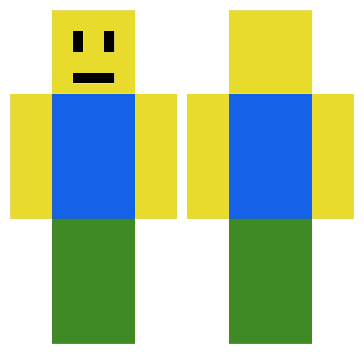 biapaterno Minecraft skin, front and back view