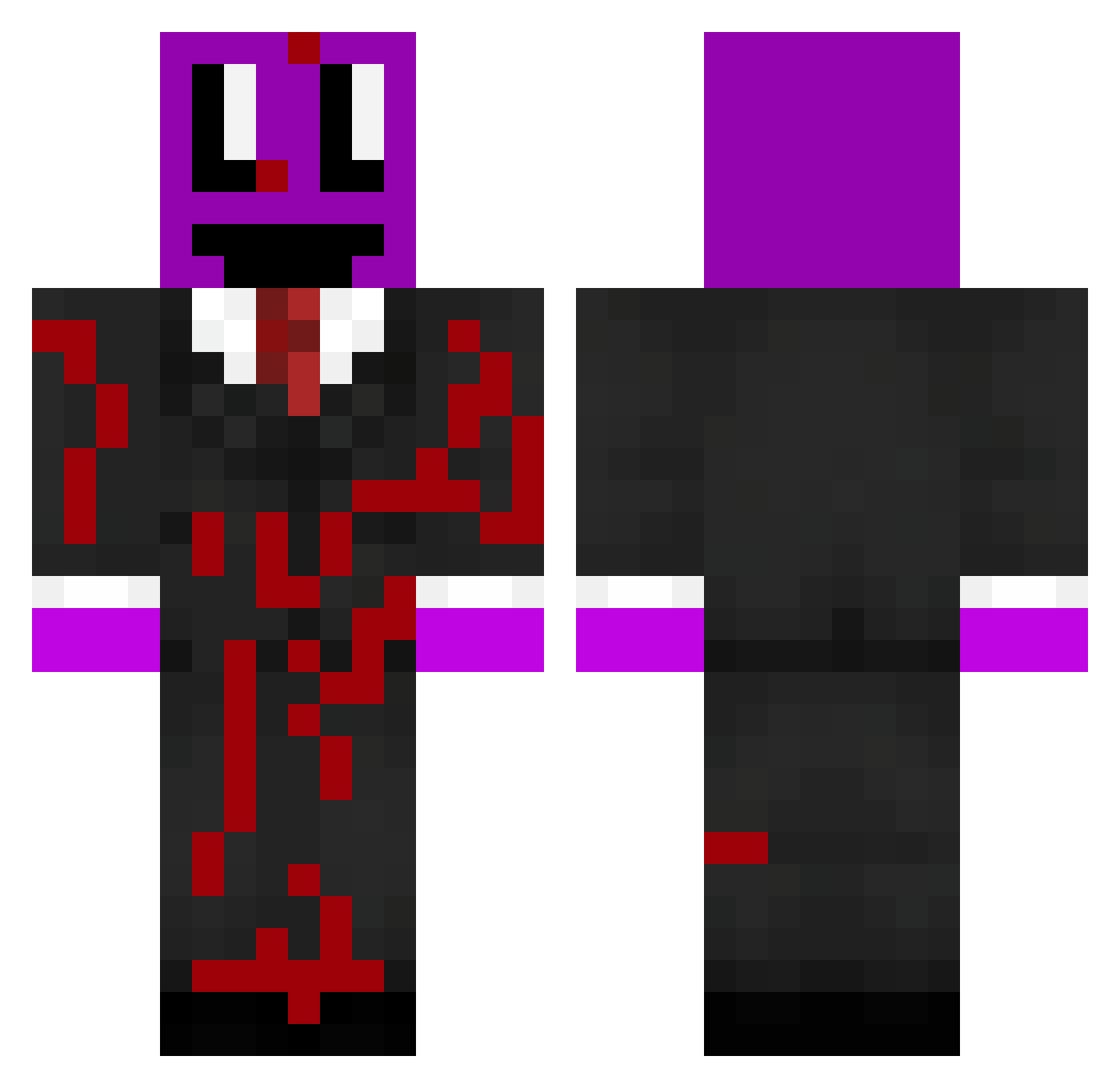 ThePurpleMan627 Minecraft skin, front and back view