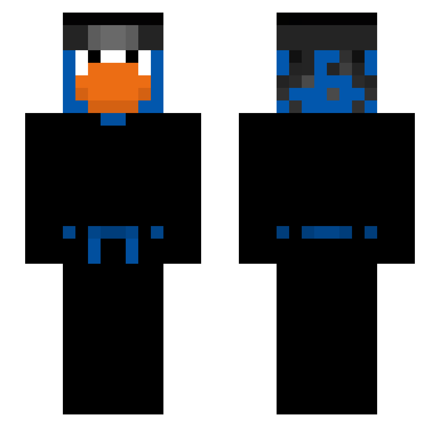 Luenna0 Minecraft skin, front and back view