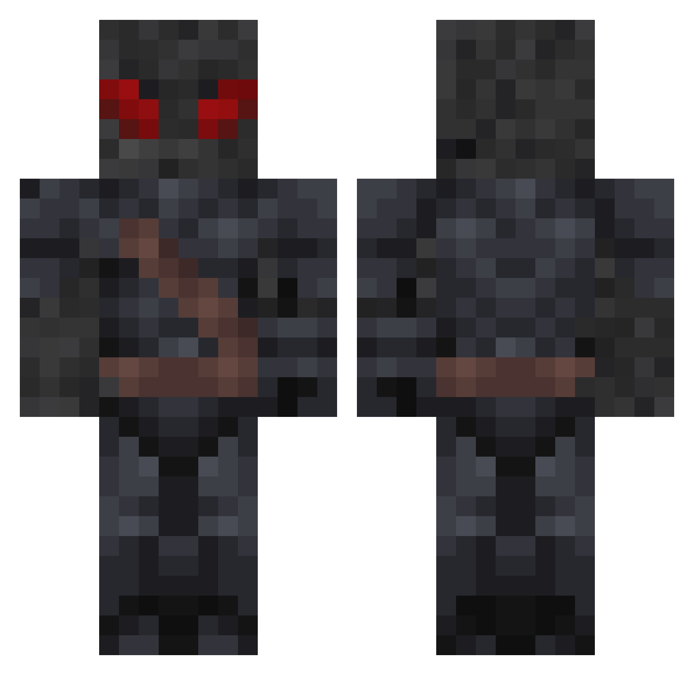Queen_Contender Minecraft skin, front and back view