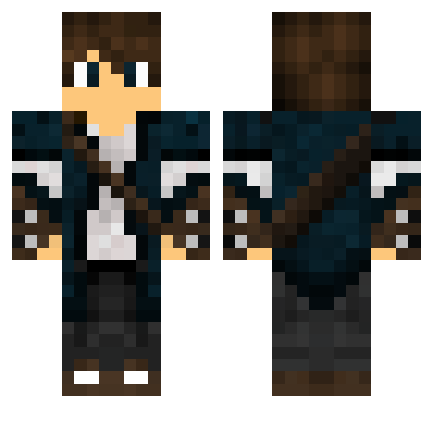 ayad45 Minecraft skin, front and back view