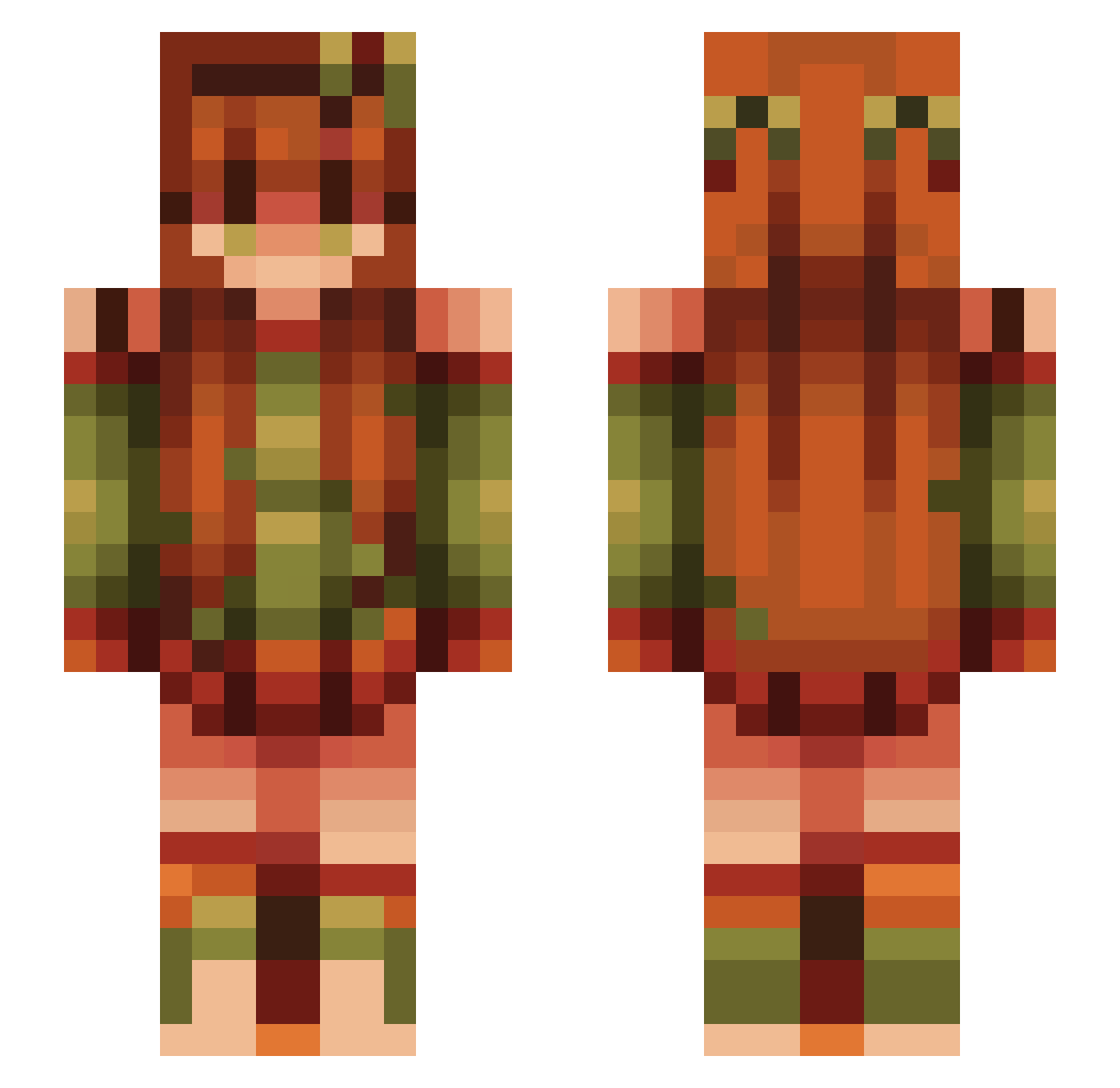 jagniecina5 Minecraft skin, front and back view