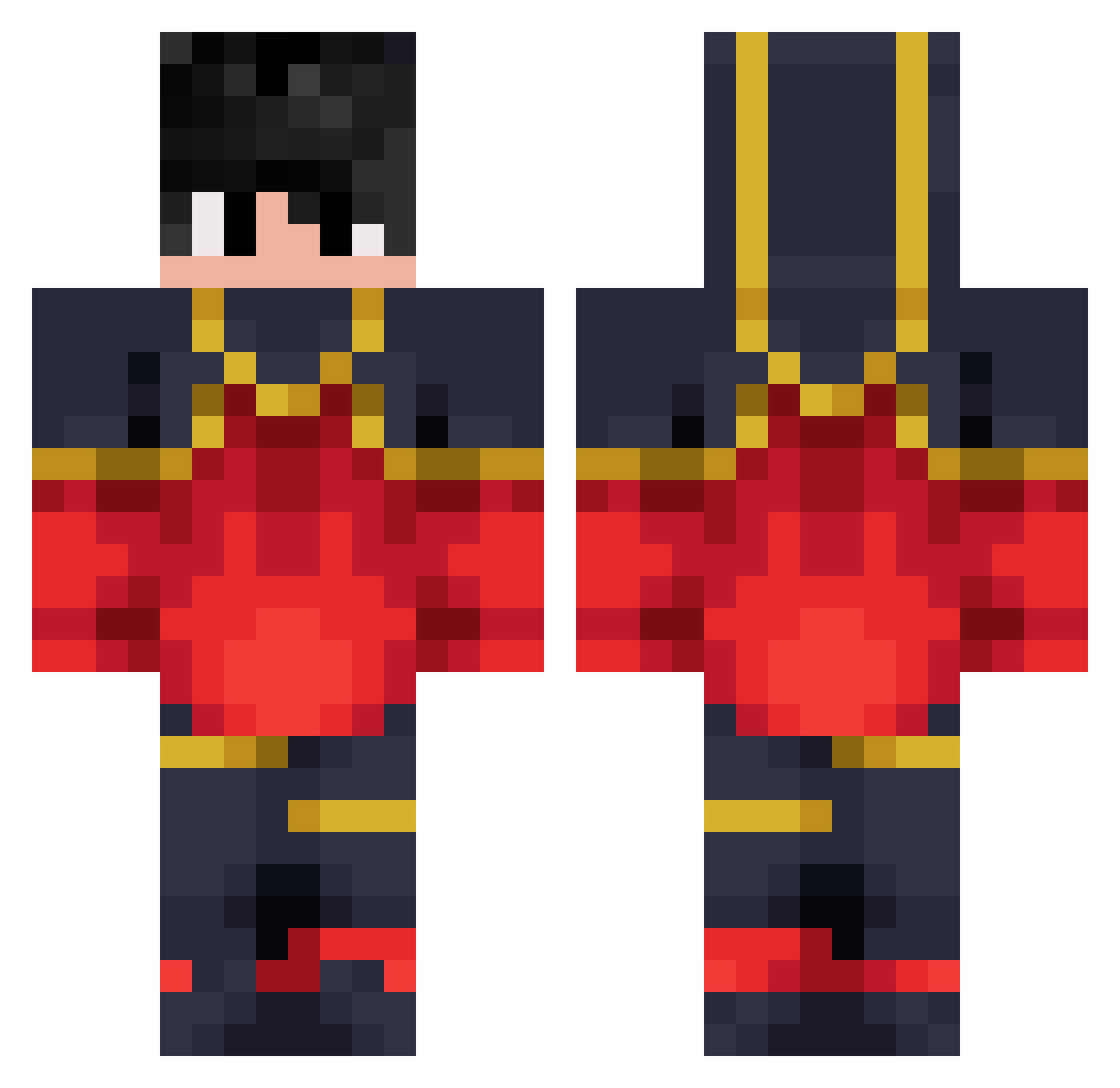 1ames Minecraft skin, front and back view
