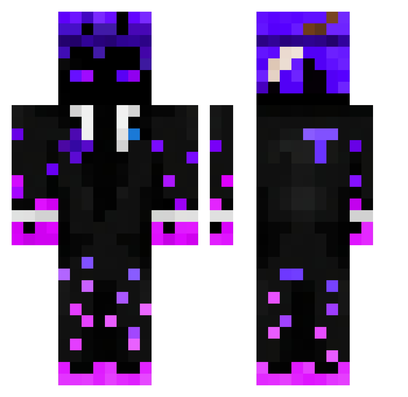 Swiftness3 Minecraft skin, front and back view