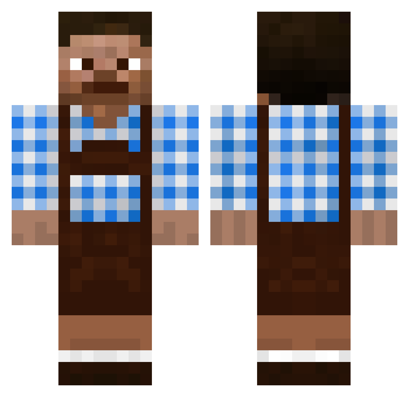 Bodenlos420 Minecraft skin, front and back view